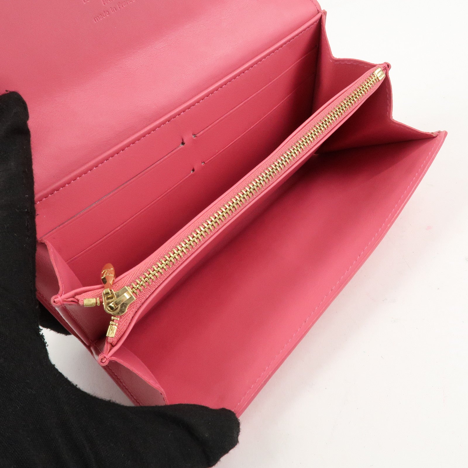 Louis Vuitton Monogram Vernis Portefeuille Sarah Framboise M9140F Used
