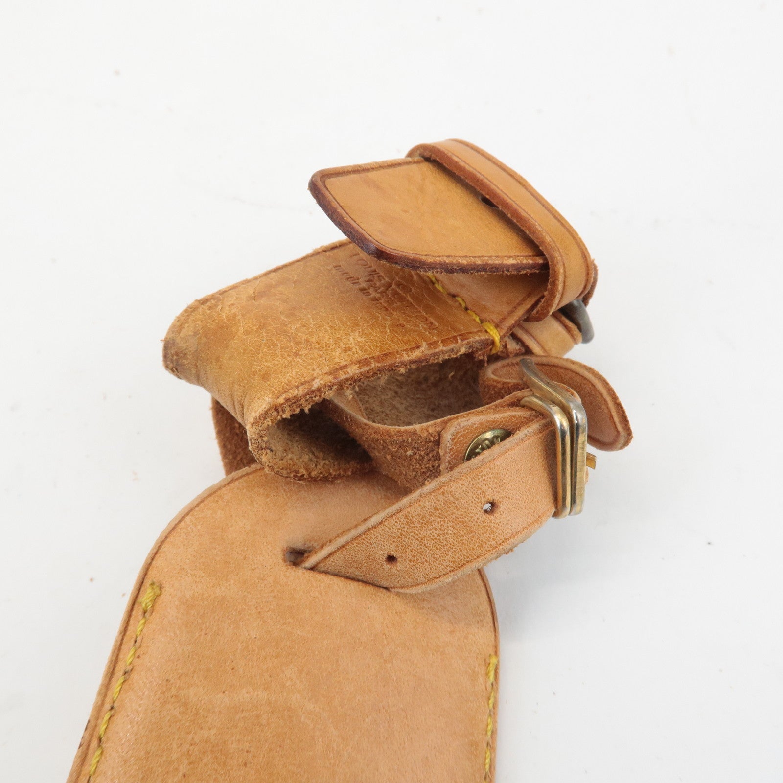 Louis Vuitton Set of 10 Leather Name Tag & Poignet Natural Used