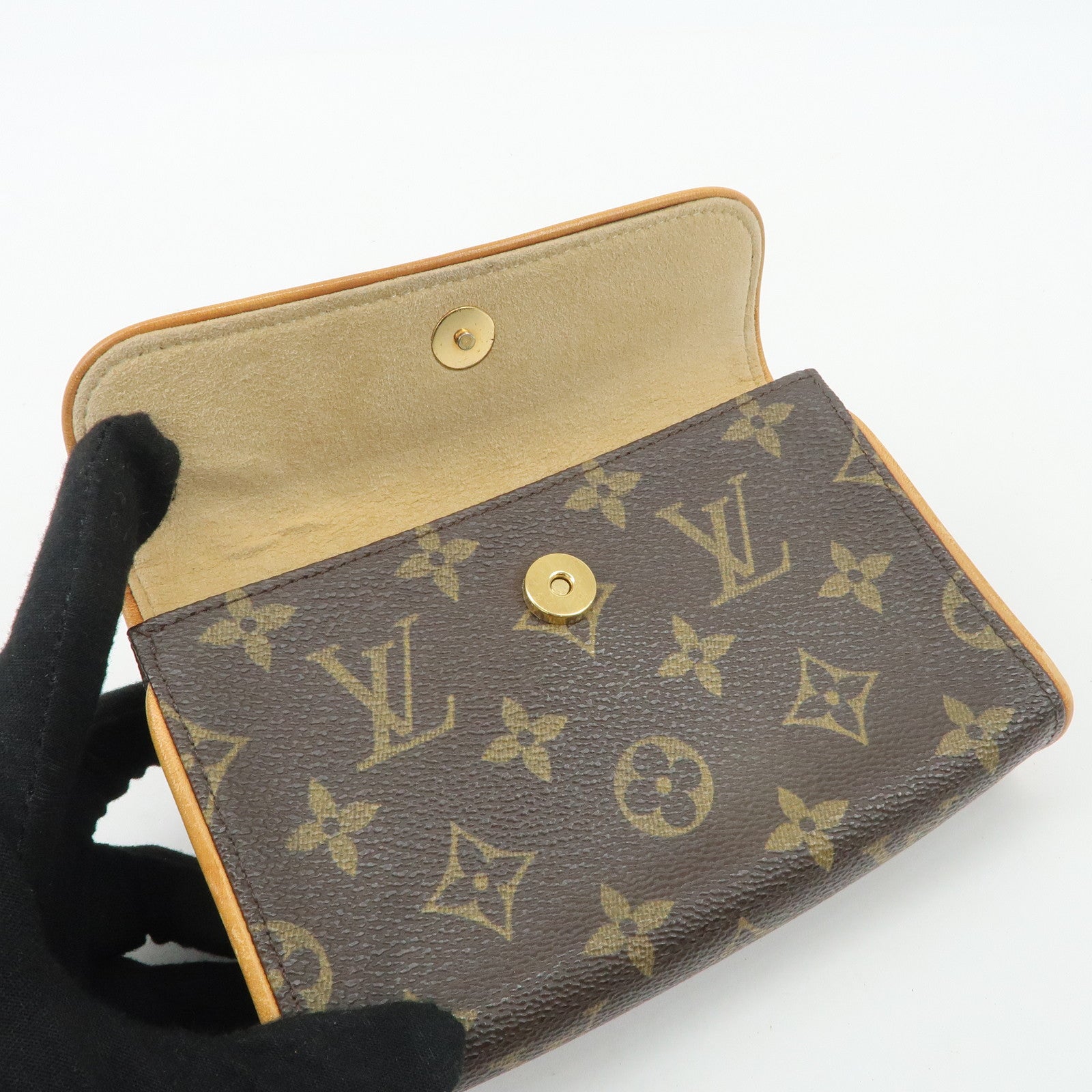 Louis Vuitton Monogram Pochette Florentine Waist Bag Belt S M51855 Used
