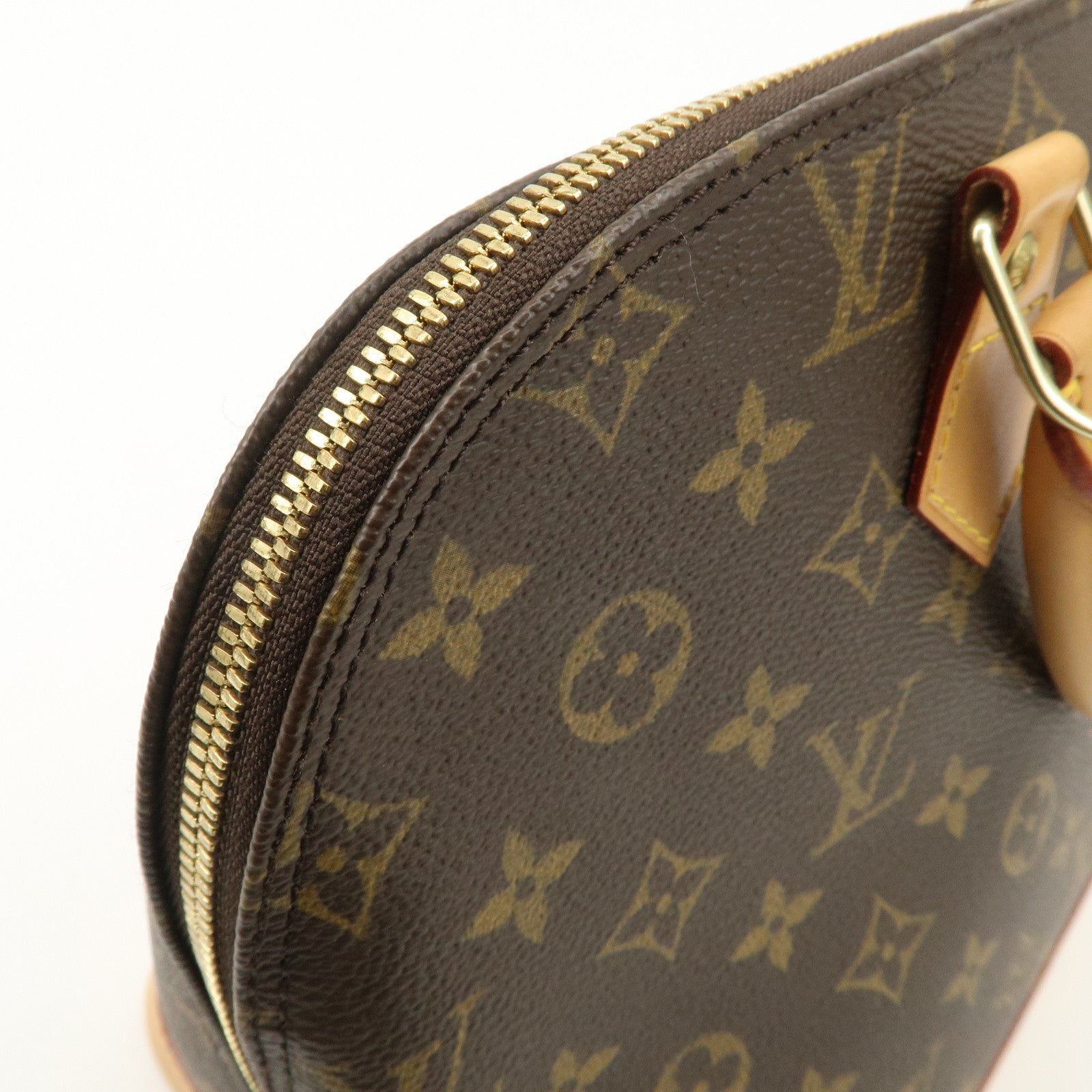 Louis Vuitton Monogram Alma Hand Bag Brown M51130 Used