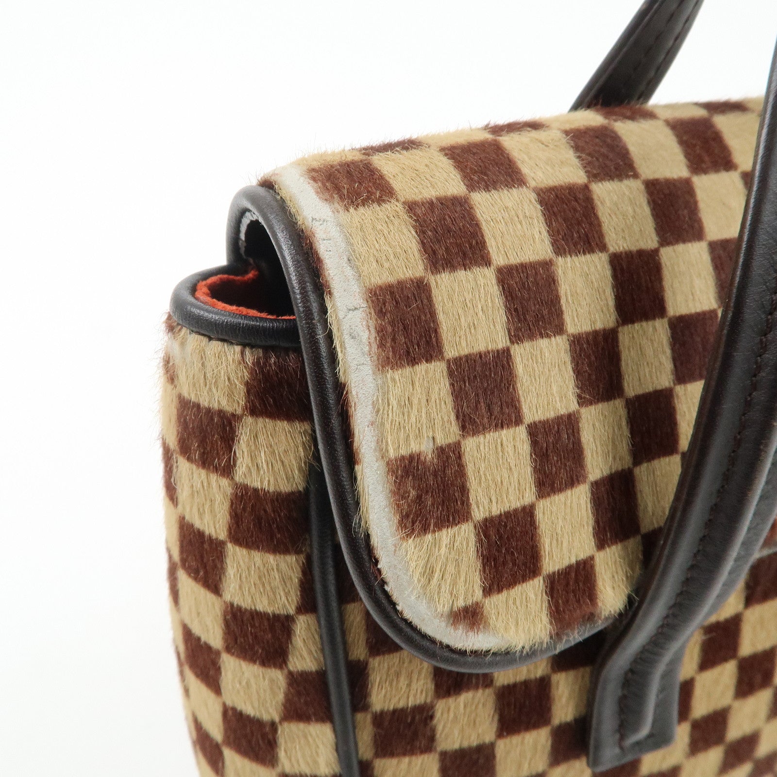 Louis Vuitton Damier Sauvage Lion Hand Bag Beige Brown M92131 Used