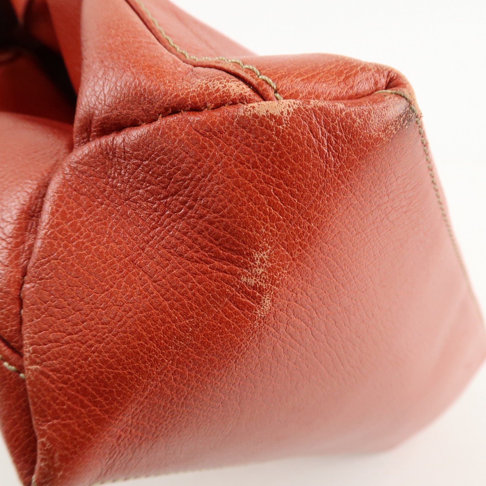 LOEWE Velazquez Suede Leather 2Way Bag Hand Bag Orange Used