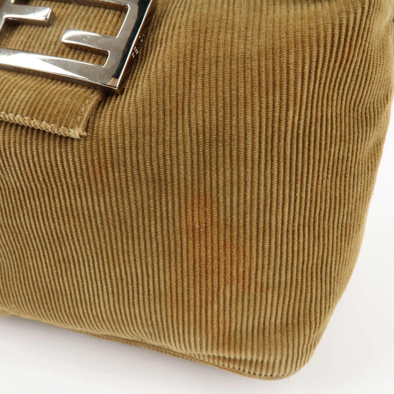 FENDI Corduroy Shoulder Bag 20686 Used