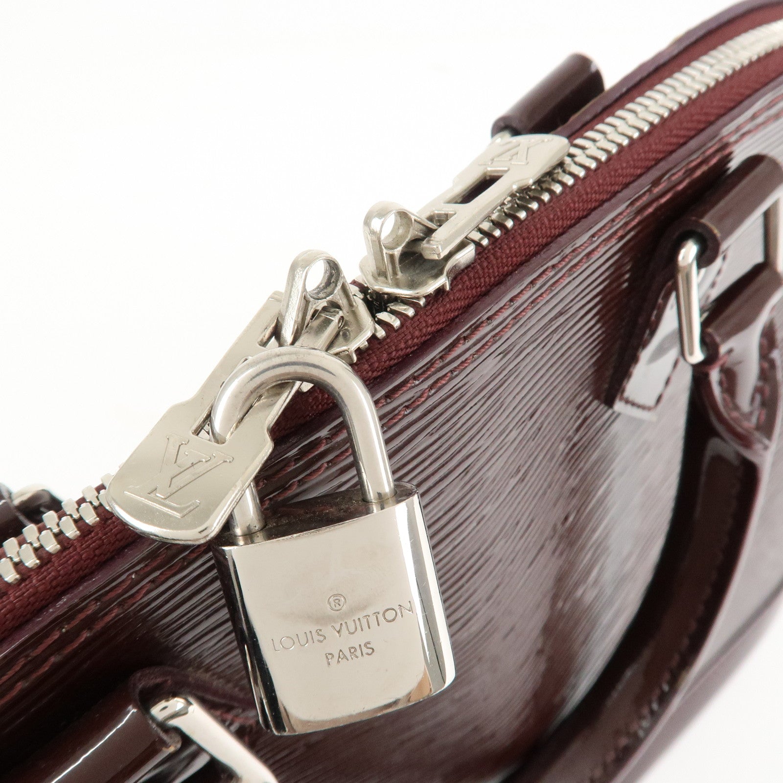 Louis Vuitton Epi Electric Alma PM Hand Bag Prune M40453 Used