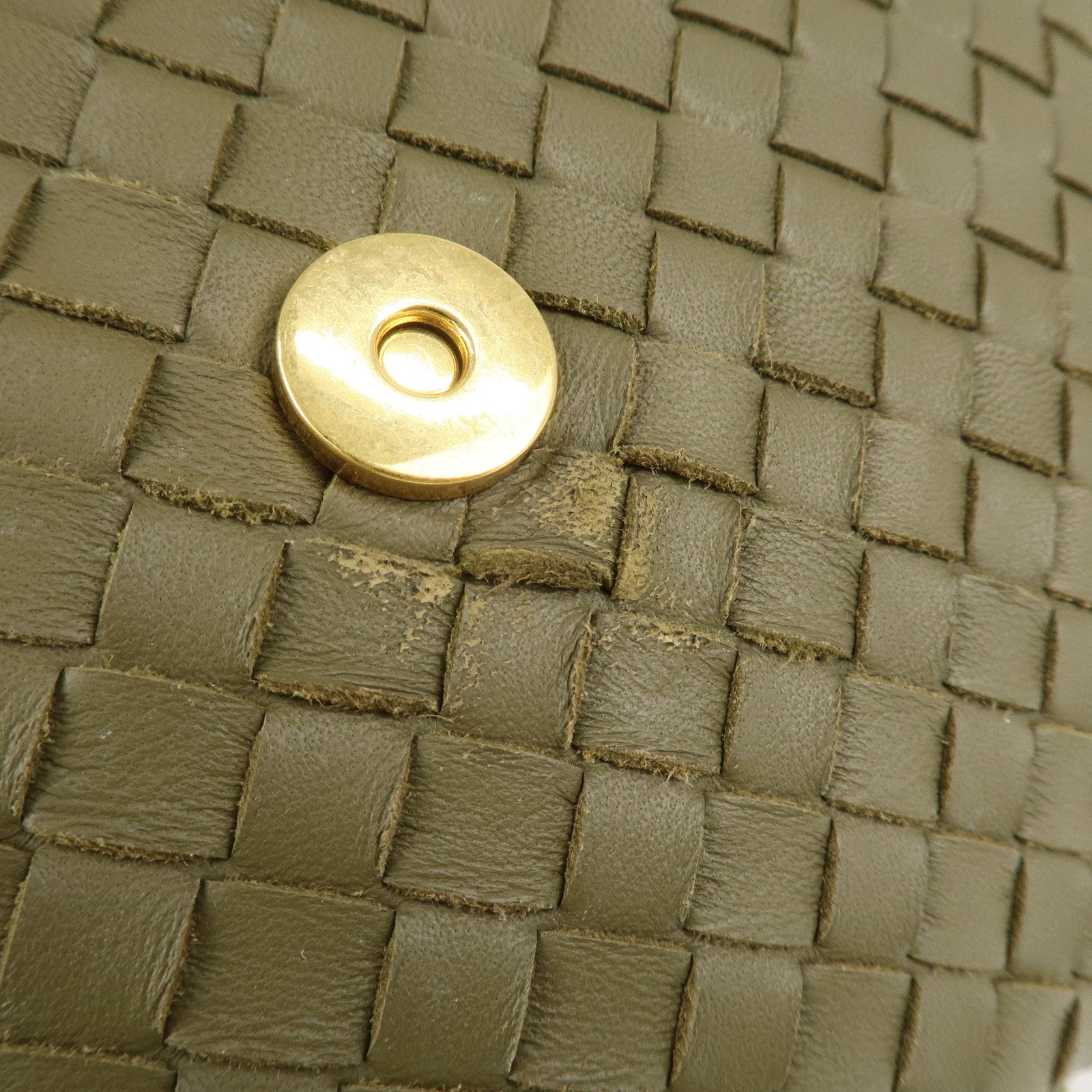 BOTTEGA VENETA Intrecciato Leather Olympia Chain Shoulder Bag Used