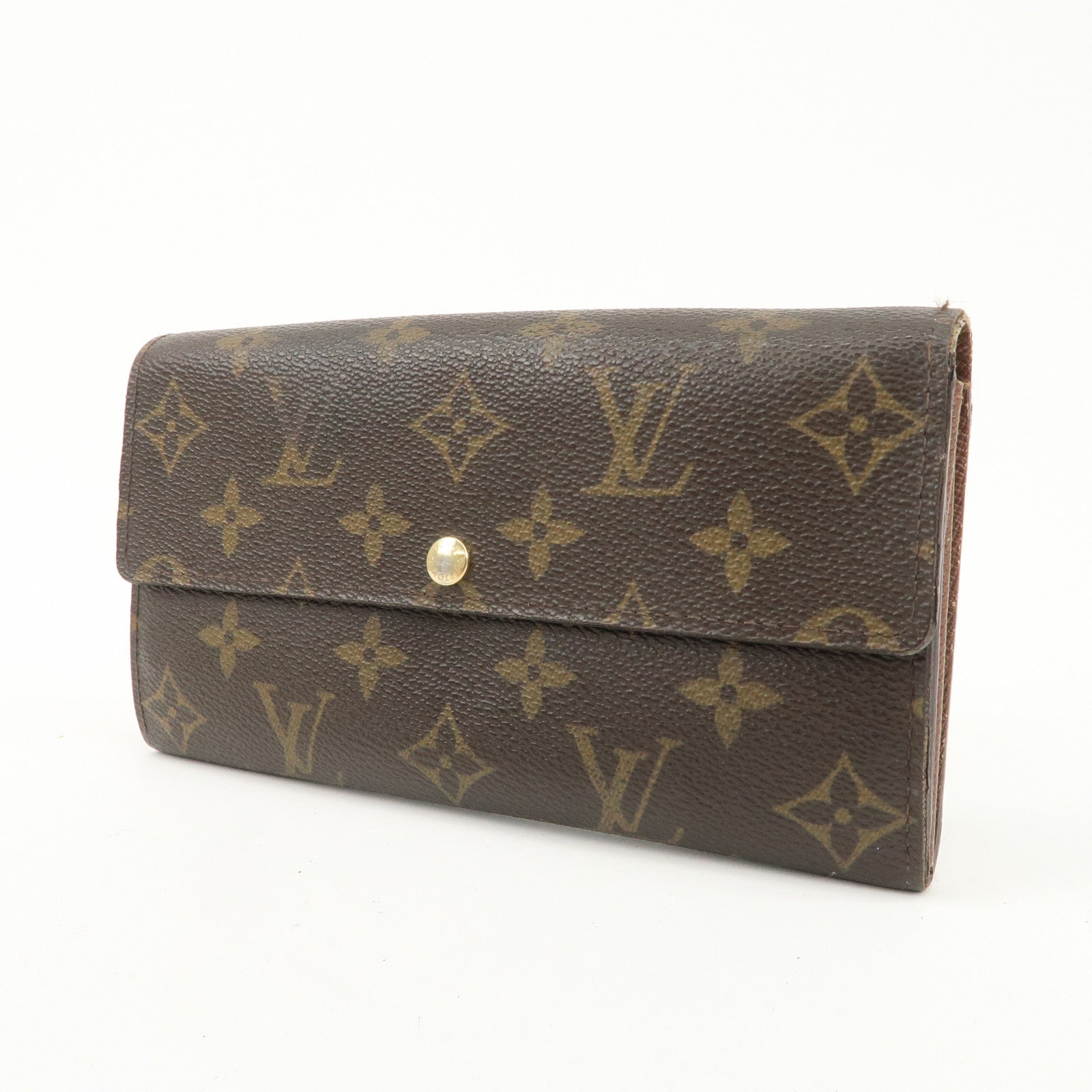 Louis Vuitton Monogram Set of 2 Long Wallet M61734 M93532 Used