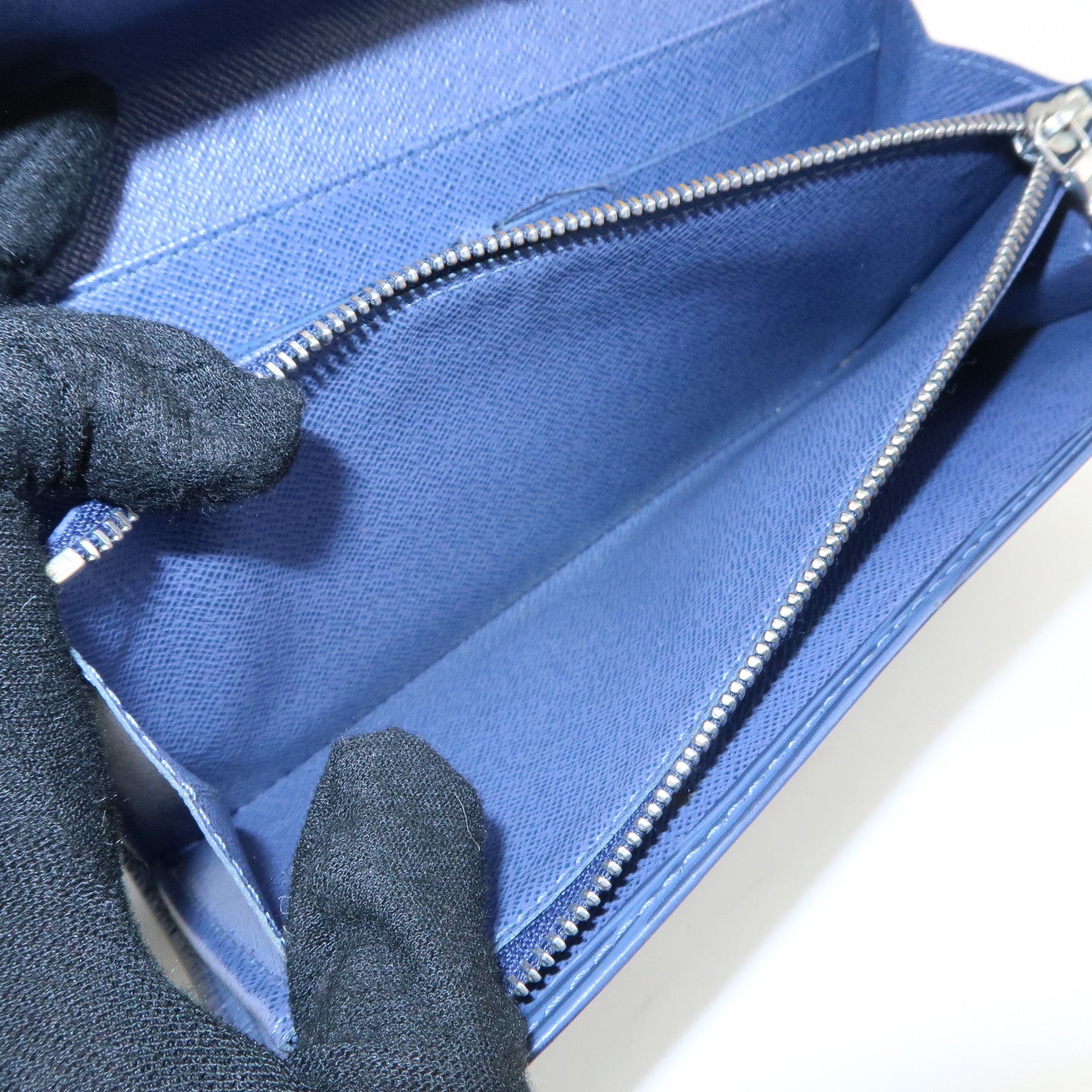 Louis Vuitton Epi Porte Monnaie Credit Wallet Toledo Blue M6359G Used