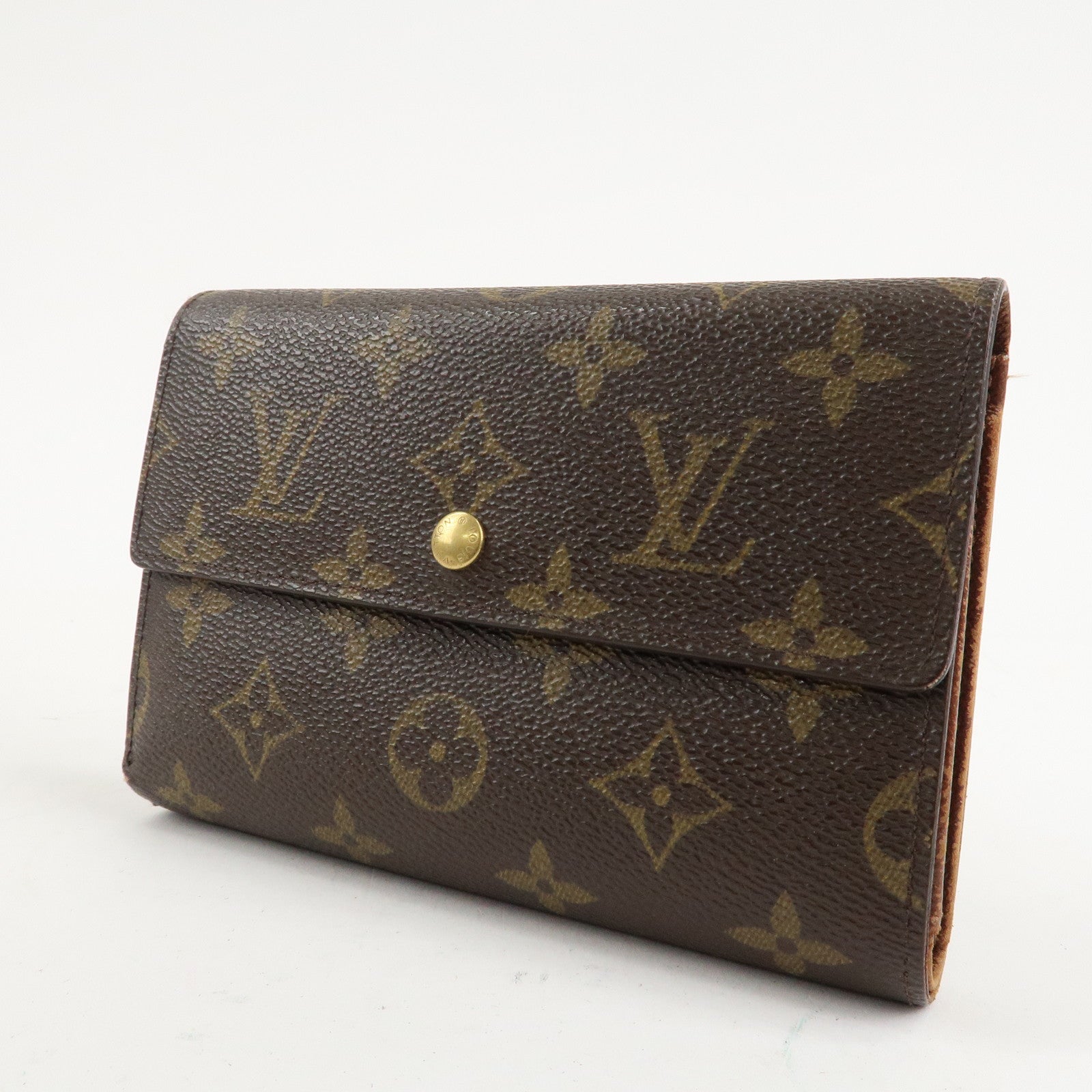 Louis Vuitton Monogram Set of 2 Bi-fold Wallet Brown M61202 Used