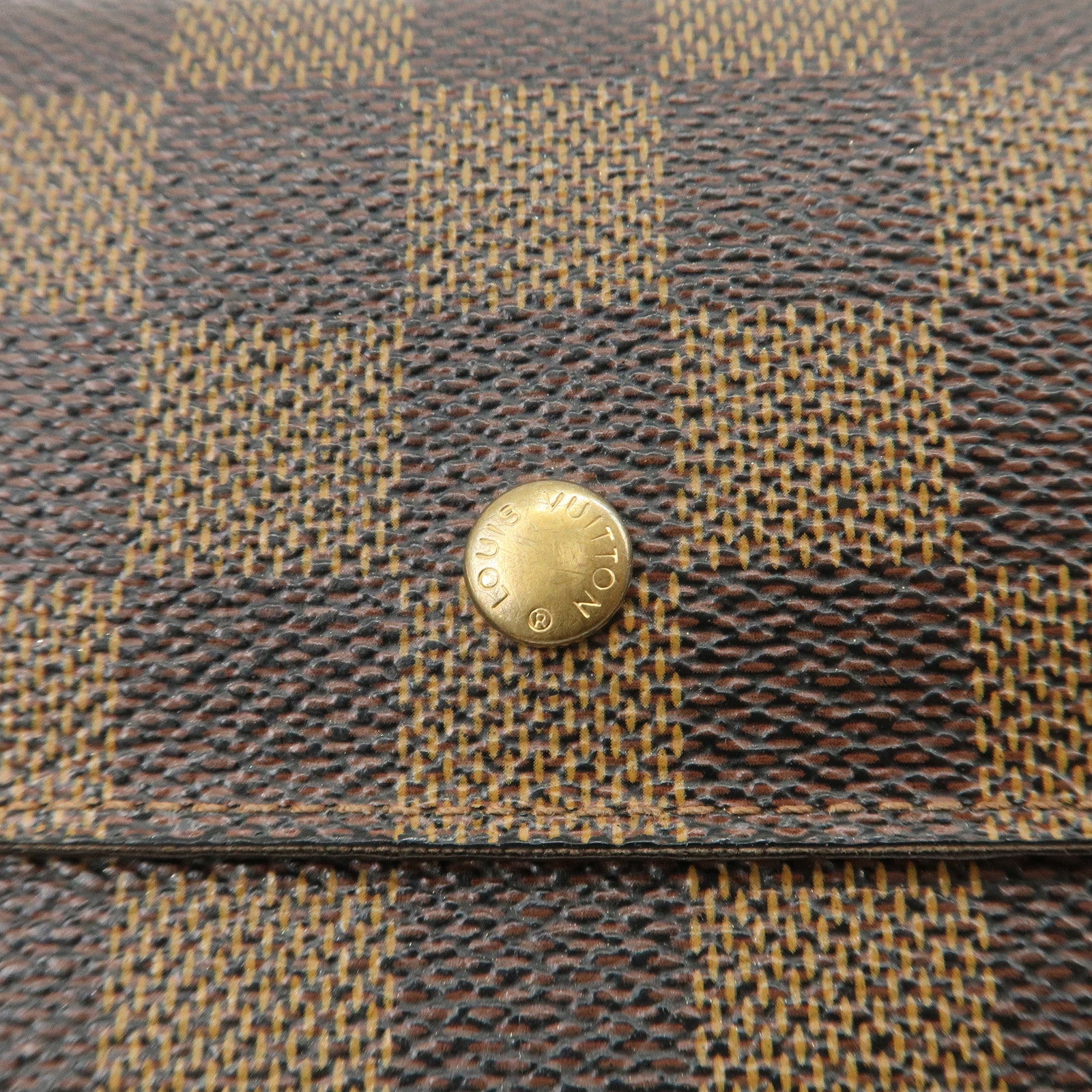 Louis vuitton Damier Porte Tresor International Long Wallet N61215 Used
