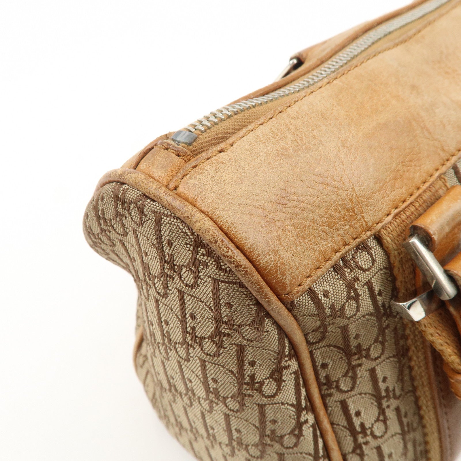 Christian Dior Trotter Street Chic Canvas Leather Mini Boston Bag Used