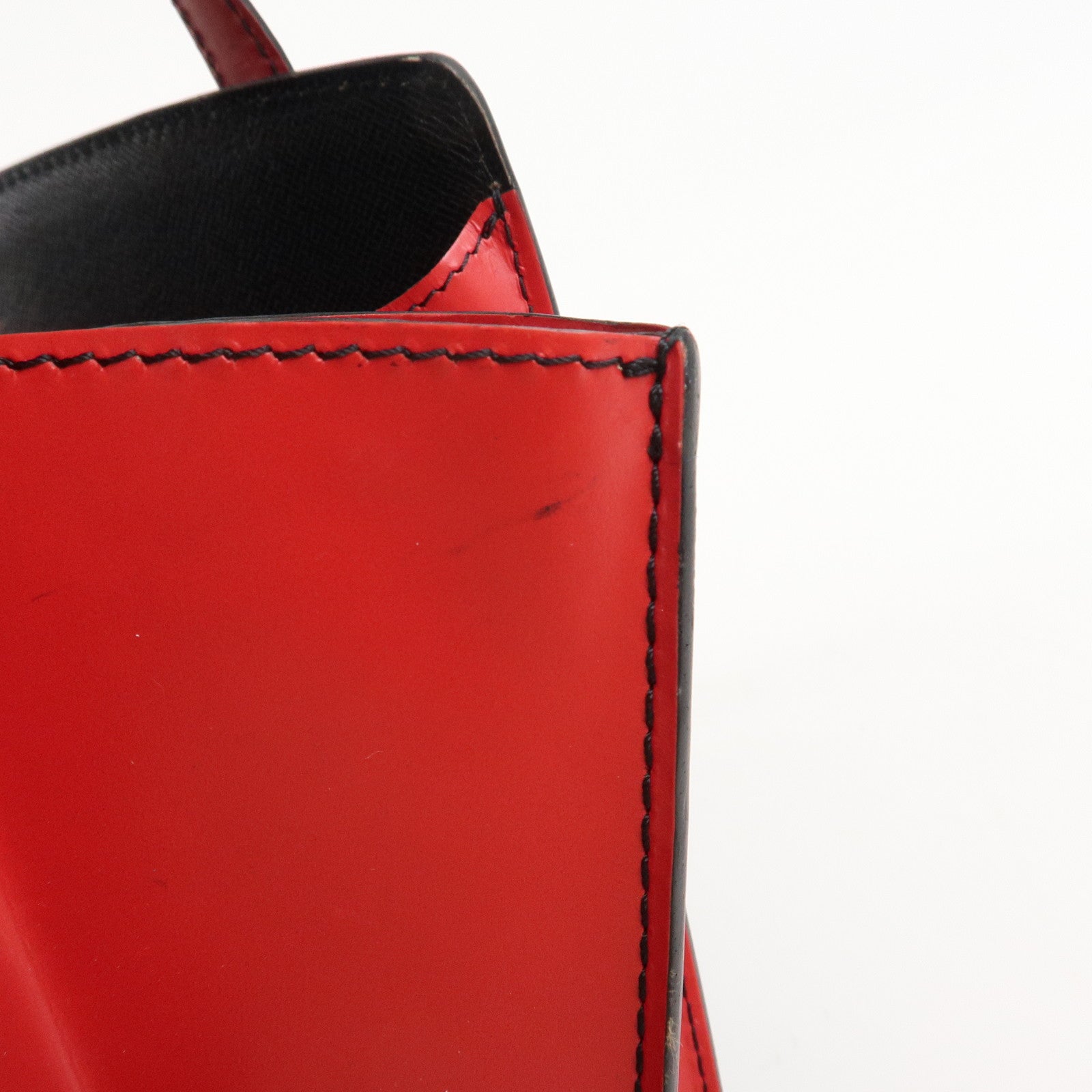 Louis Vuitton Epi Varennes Hand Bag Noir Red M52387 Used