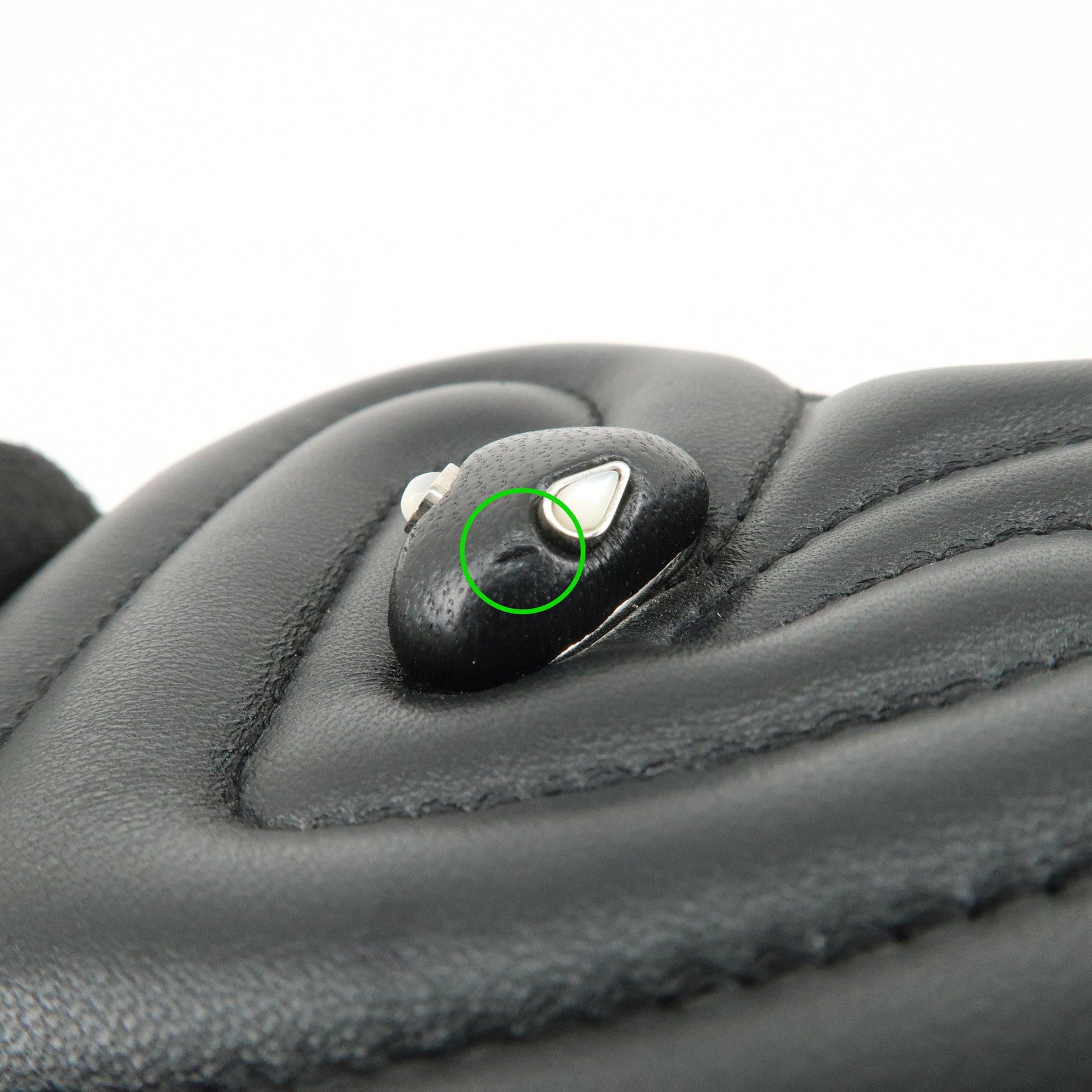 BVLGARI Leather AMBUSH Serpenti Heart Zipper Coin Case Black Used