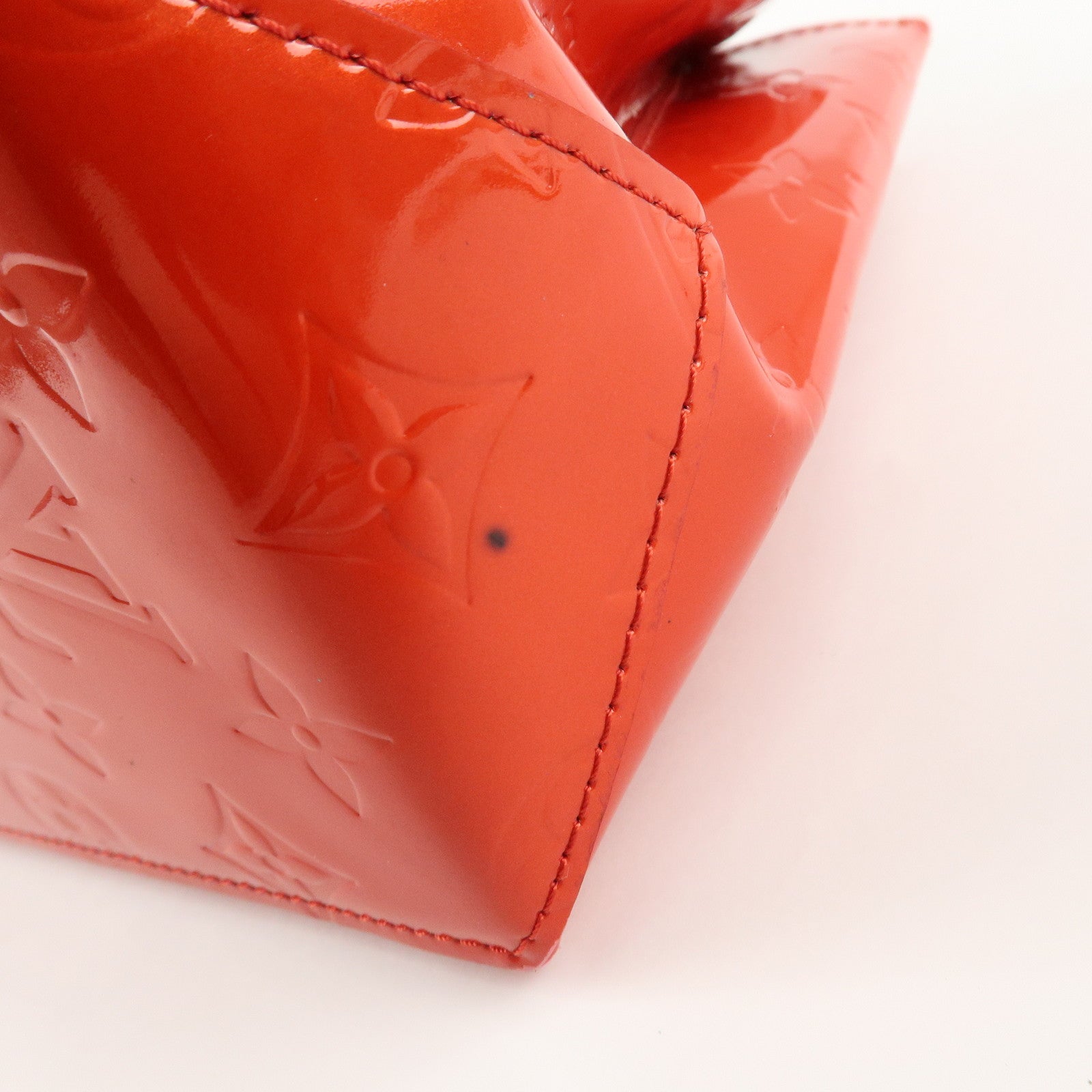 Louis Vuitton Monogram Vernis Lead PM Hand Bag M91088 Rouge Used