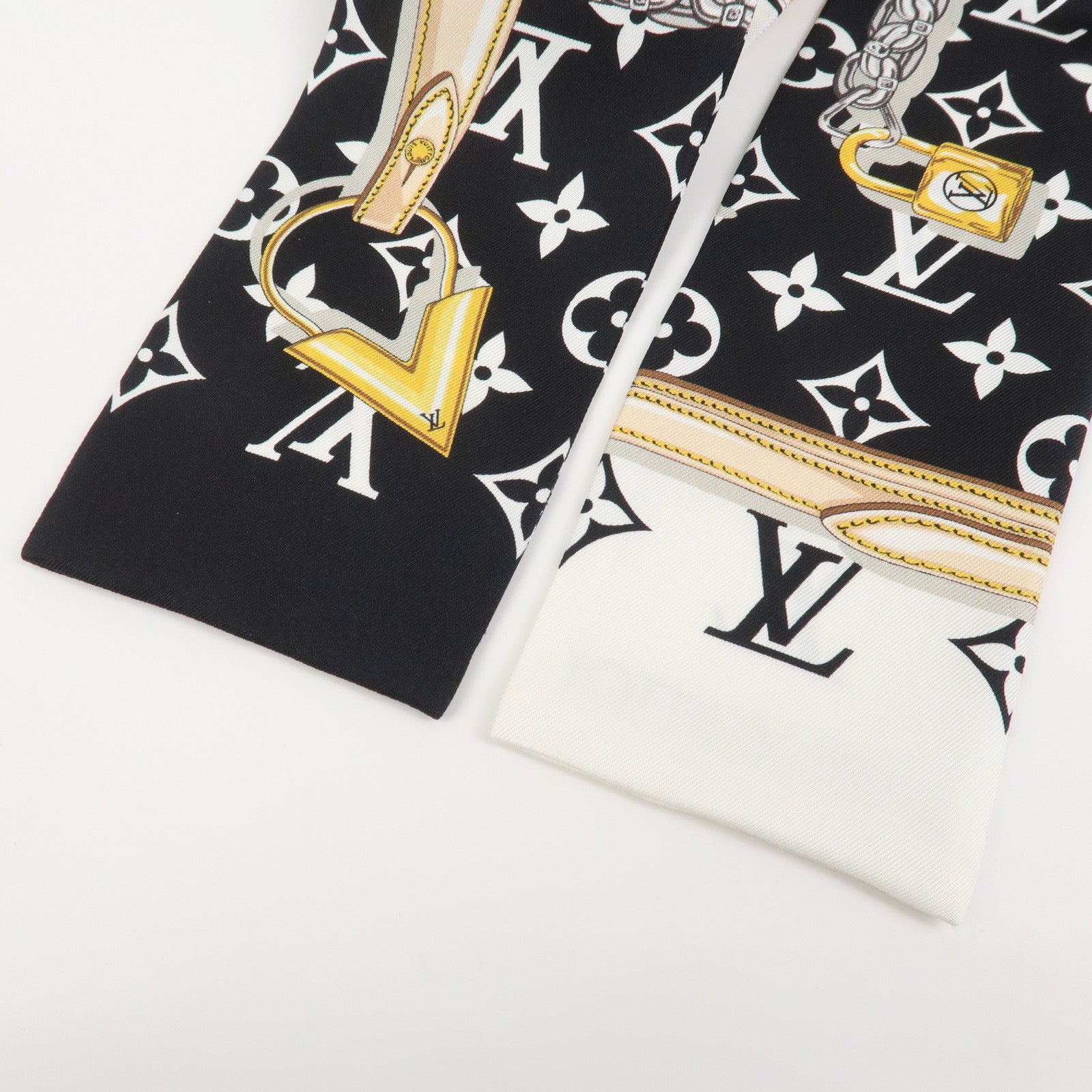 Louis Vuitton Bandeau Monogram Confidential Silk 100% Scarf M78656