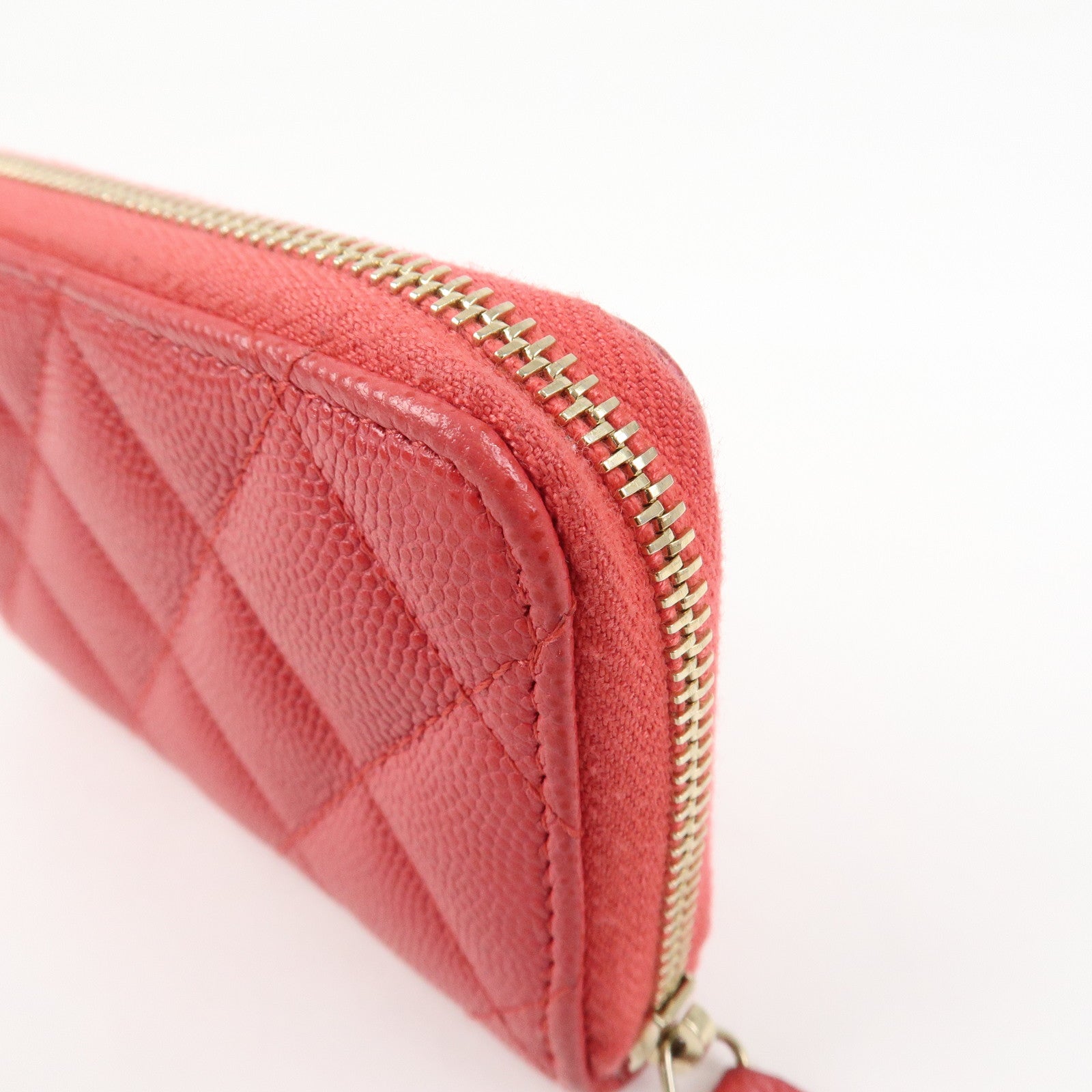 CHANEL COCO Mark Matelasse Caviarskin Classic Zippy CoinCase AP0216