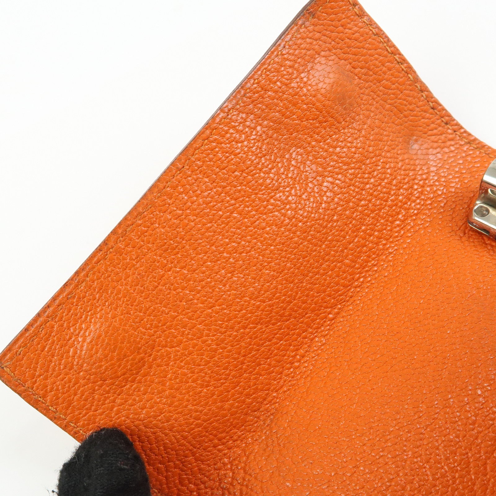 HERMES Sellier Togo Leather 4 Key Case Key Holder □F Stamped Orange