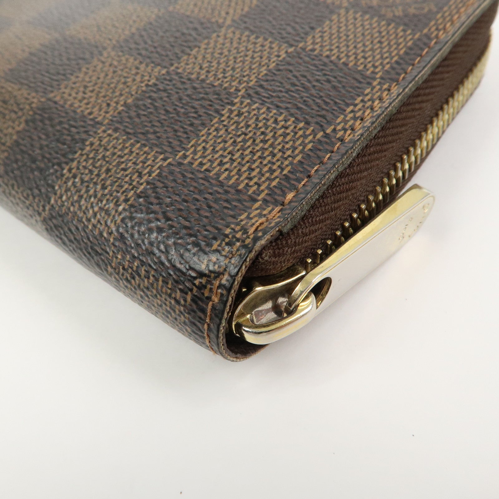 Louis Vuitton Damier Zippy Round Wallet Old Style Brown N60015
