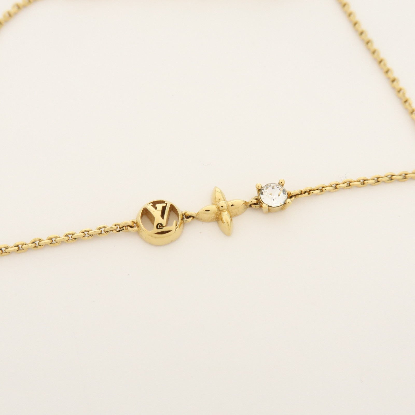 Louis Vuitton Petit Louis Metal Strass Bracelet Gold M00374