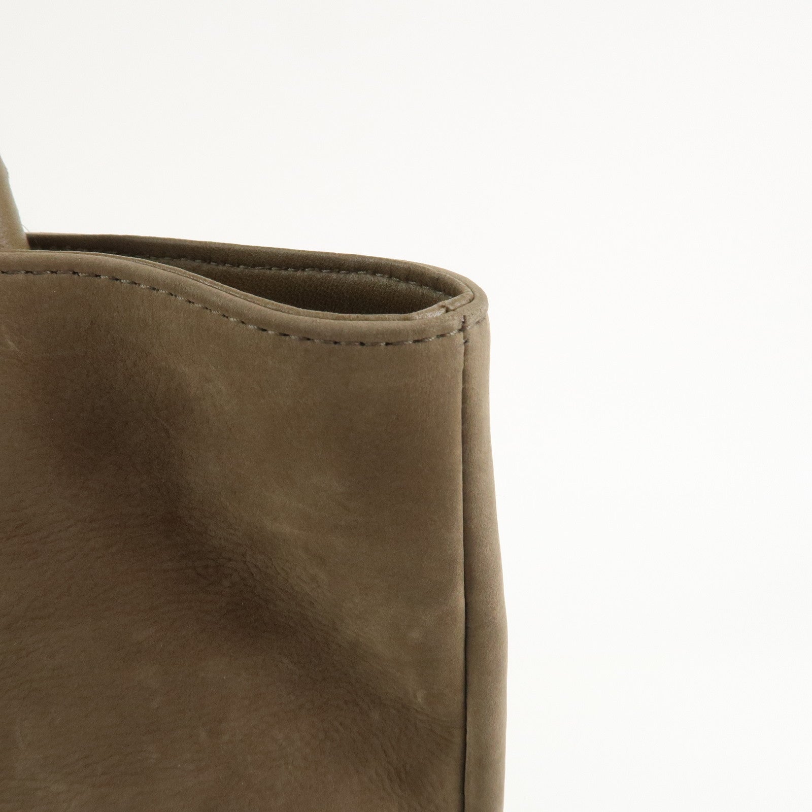 BVLGARI Collezione Leather Tote Bag Hand Bag Brown EK.C10.31337