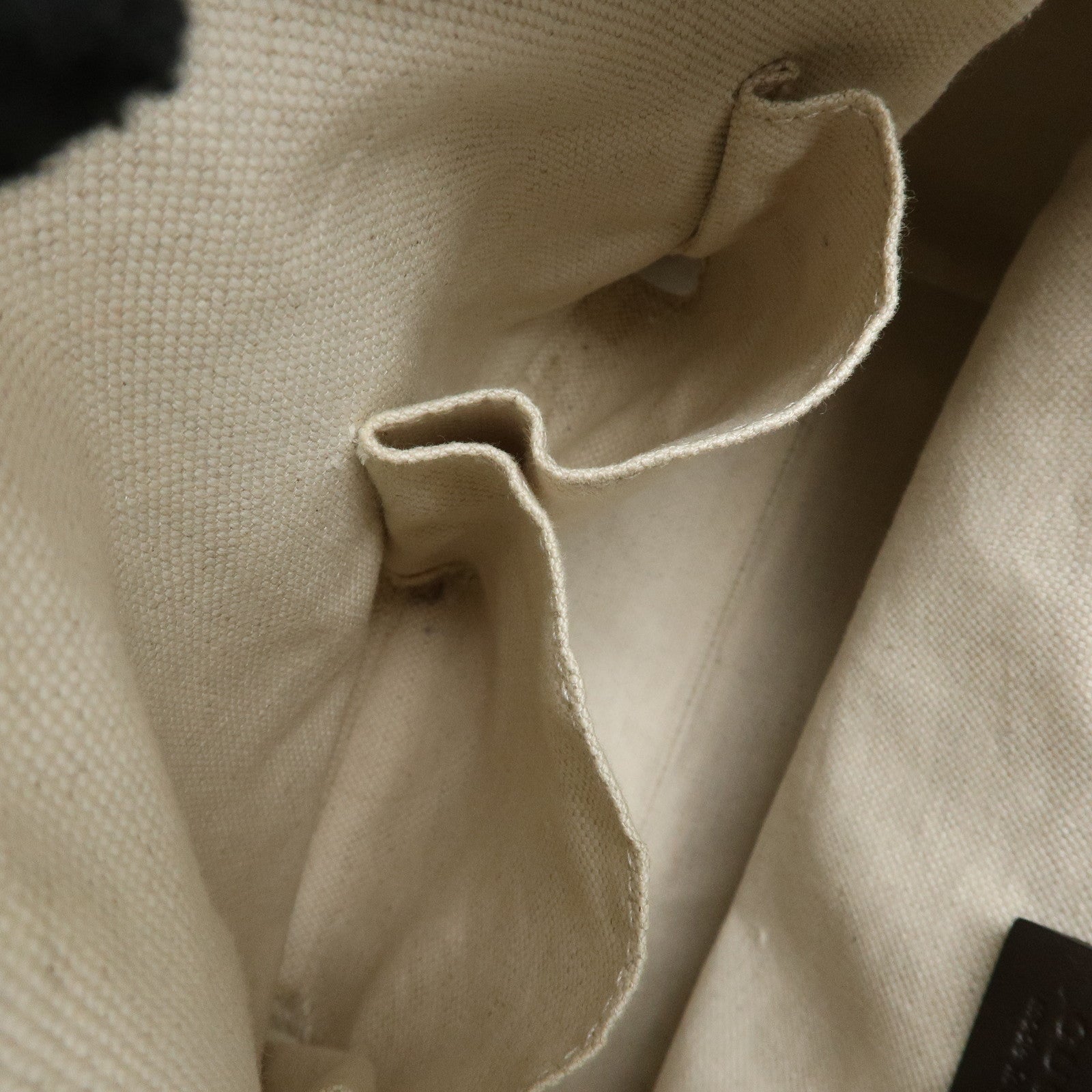 GUCCI Mayfair GG Canvas Leather Hand Bag Beige Brown 269894