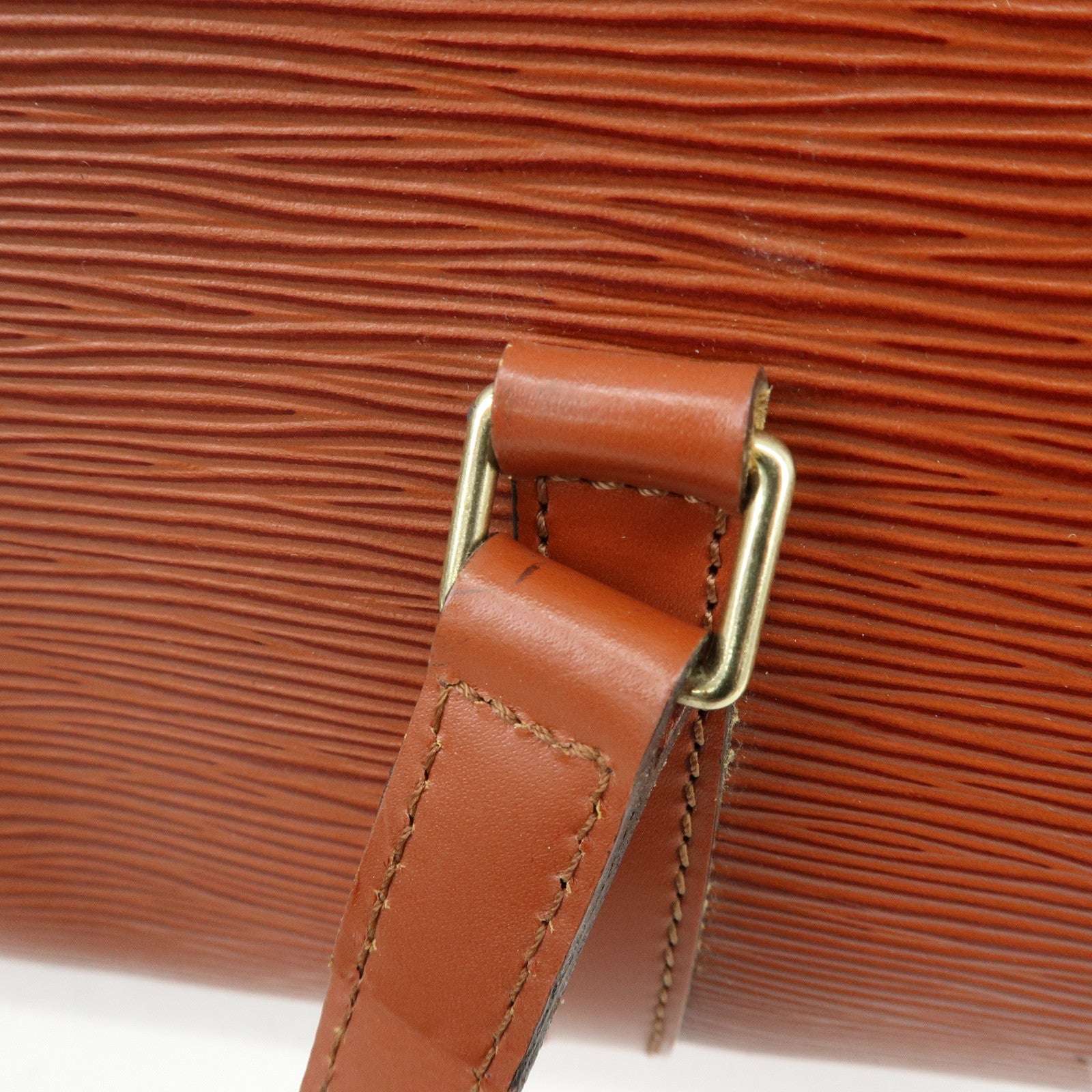 Louis Vuitton Epi Leather Soufflot Hand Bag Kenya Brown M52223