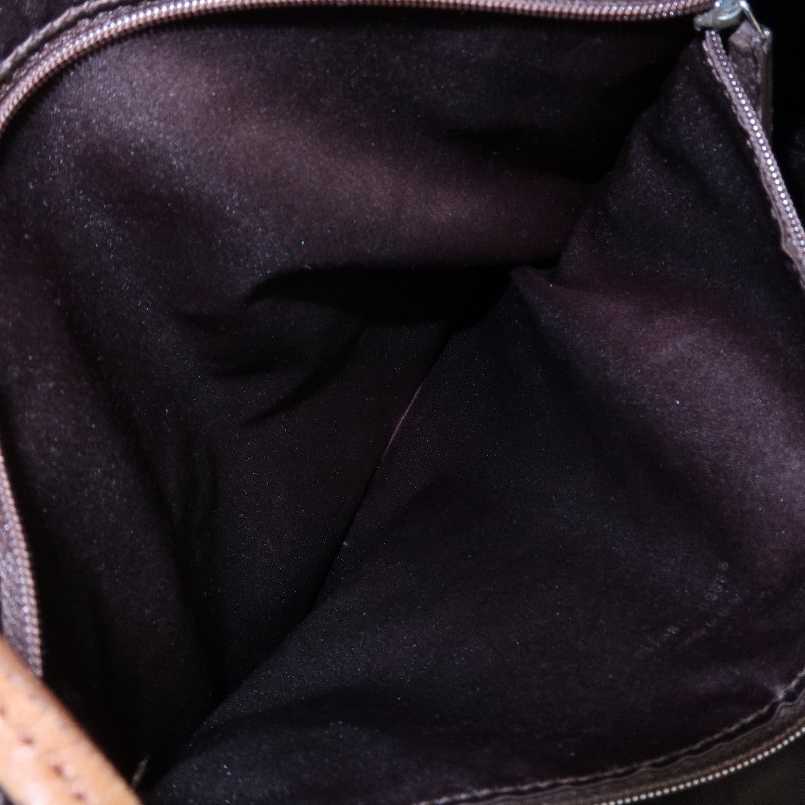 Saint Laurent Velour Canvas Leather Kahara Tote bag Shoulder Bag Brown Used