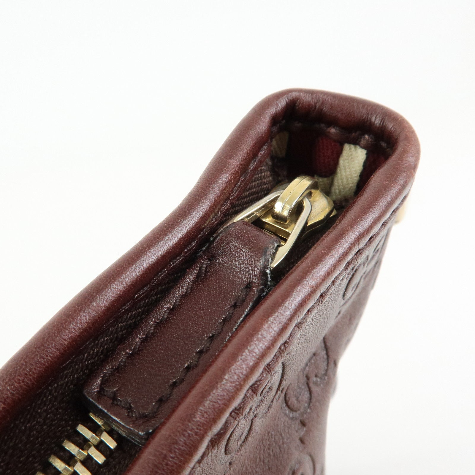 GUCCI Abbey Guccissima Leather Shoulder Bag Dark Brown 131326