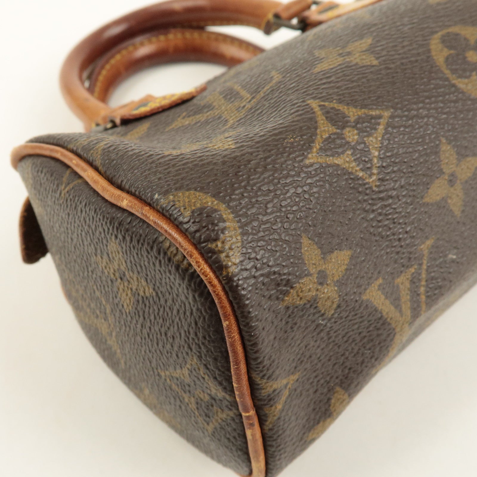 Louis Vuitton Monogram Mini Speedy Hand Bag Brown M41534 Used