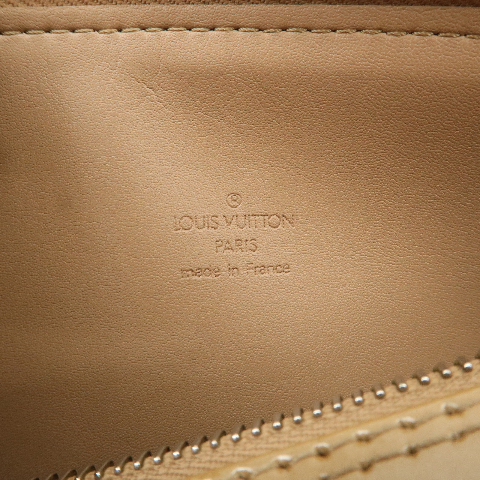 Louis Vuitton Monogram Vernis Bedford Hand Bag Beige M91329 Used