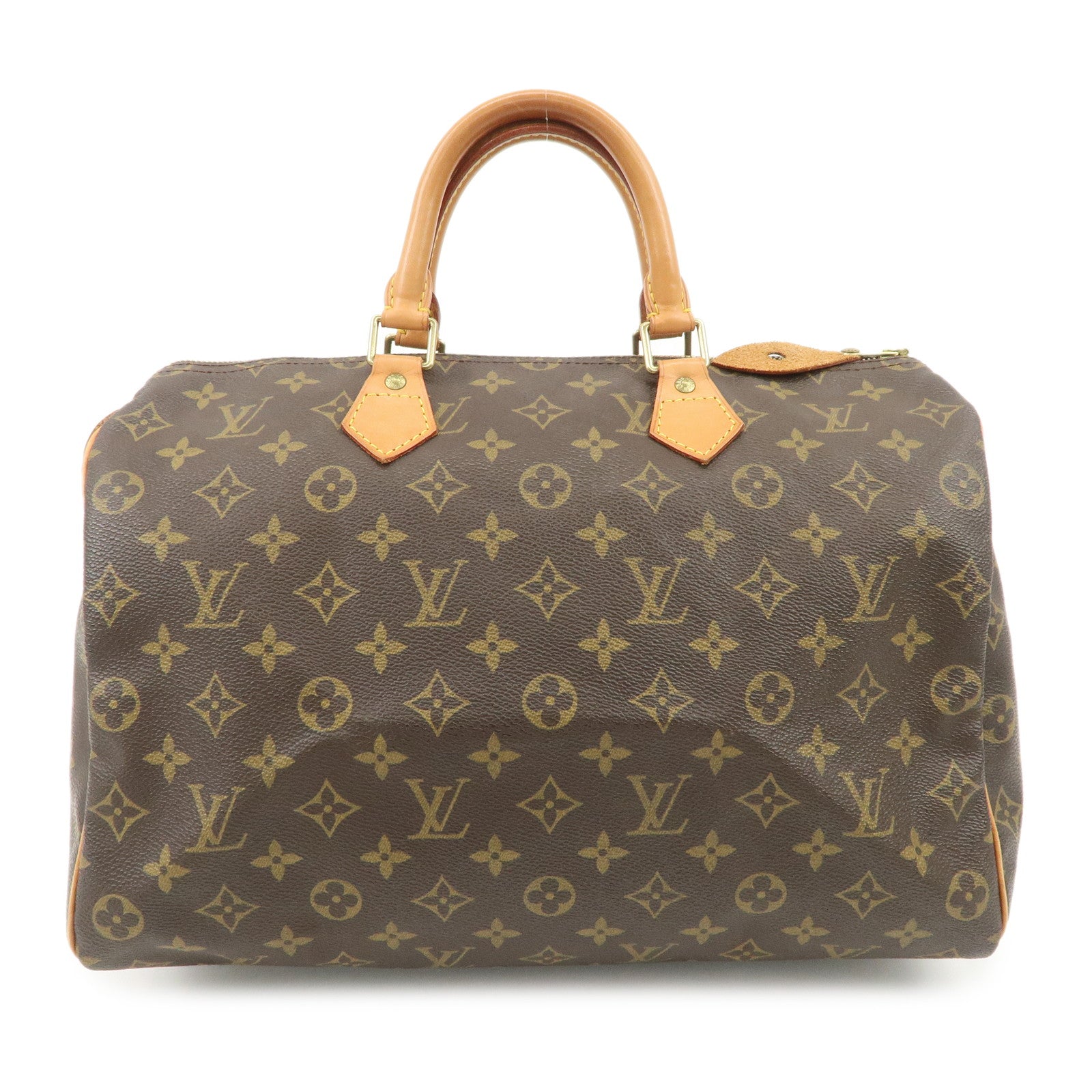 Louis Vuitton Monogram Speedy 35 Boston Bag Brown M41524