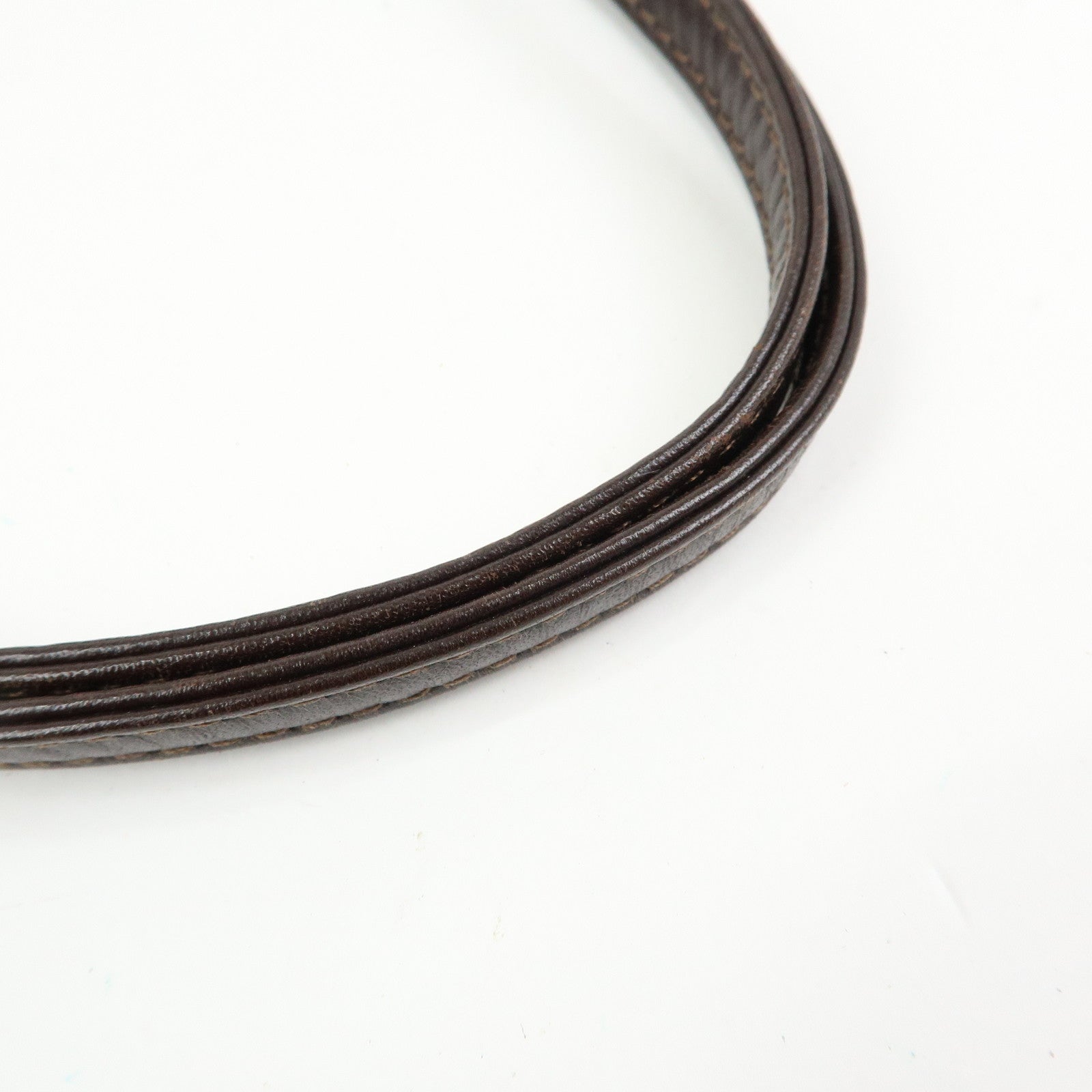 FENDI Zucca Canvas Leather Handbag Shoulder Bag Brown Black