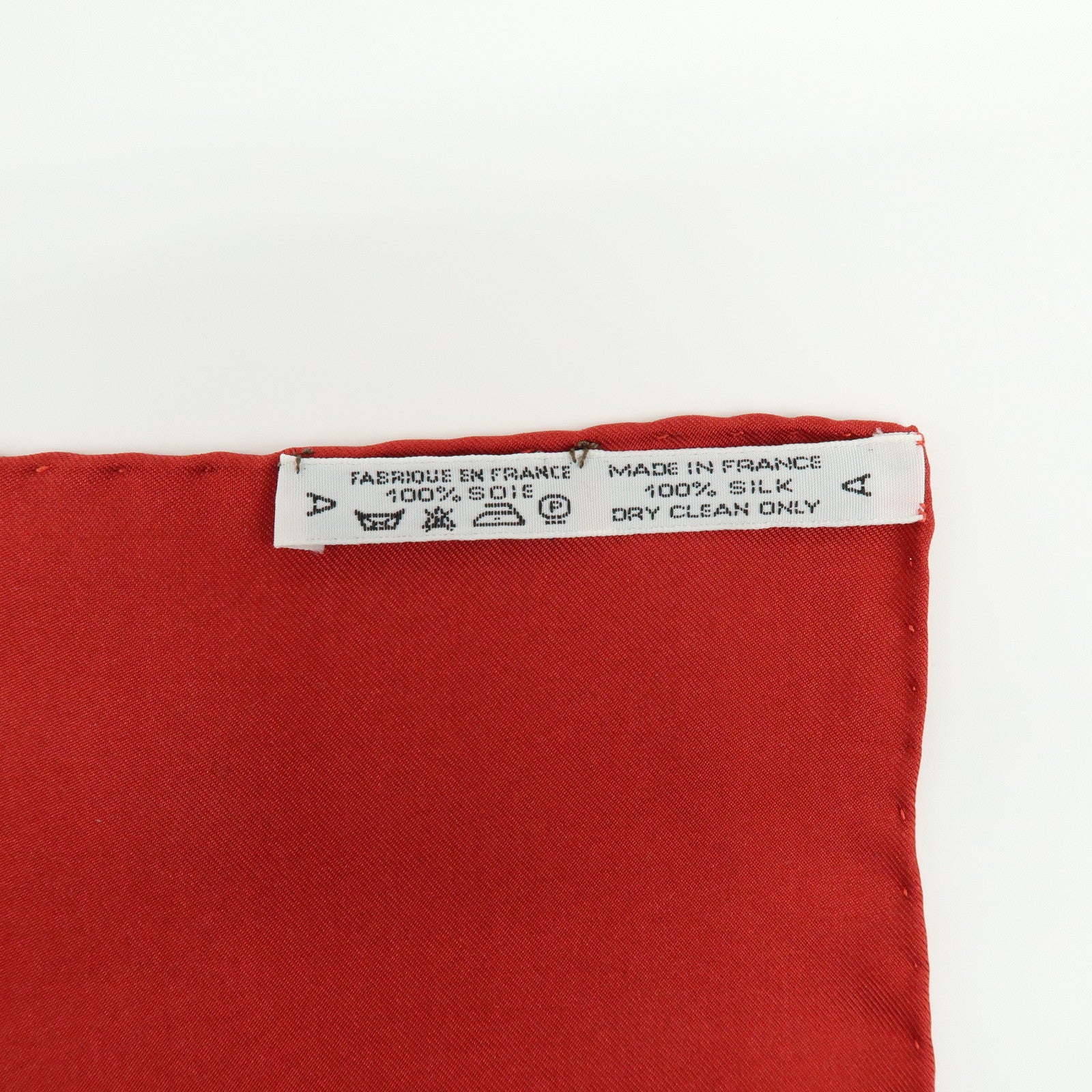 HERMES Carre 90 Silk 100% BRIDES DE GALA Scarf Red Gold