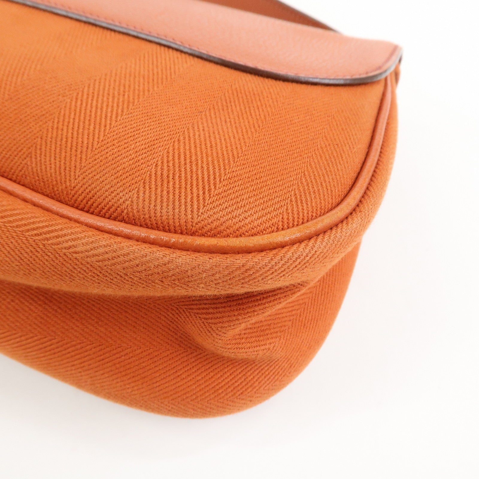 HERMES Sac Colorado MM Toile H Leather □I Stamped Shoulder Bag