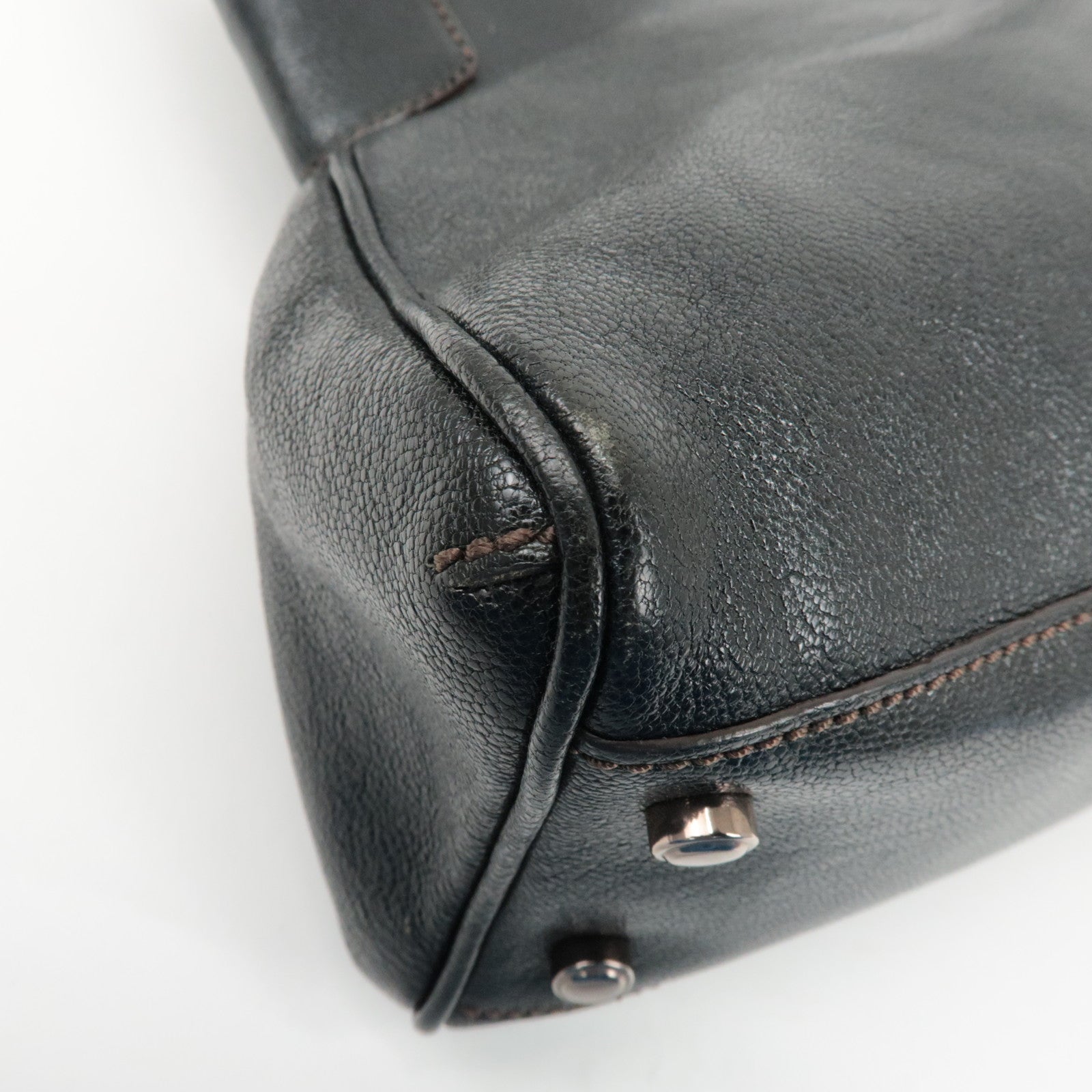 Cartier Must Line Leather Marcello Hand Bag Black Used