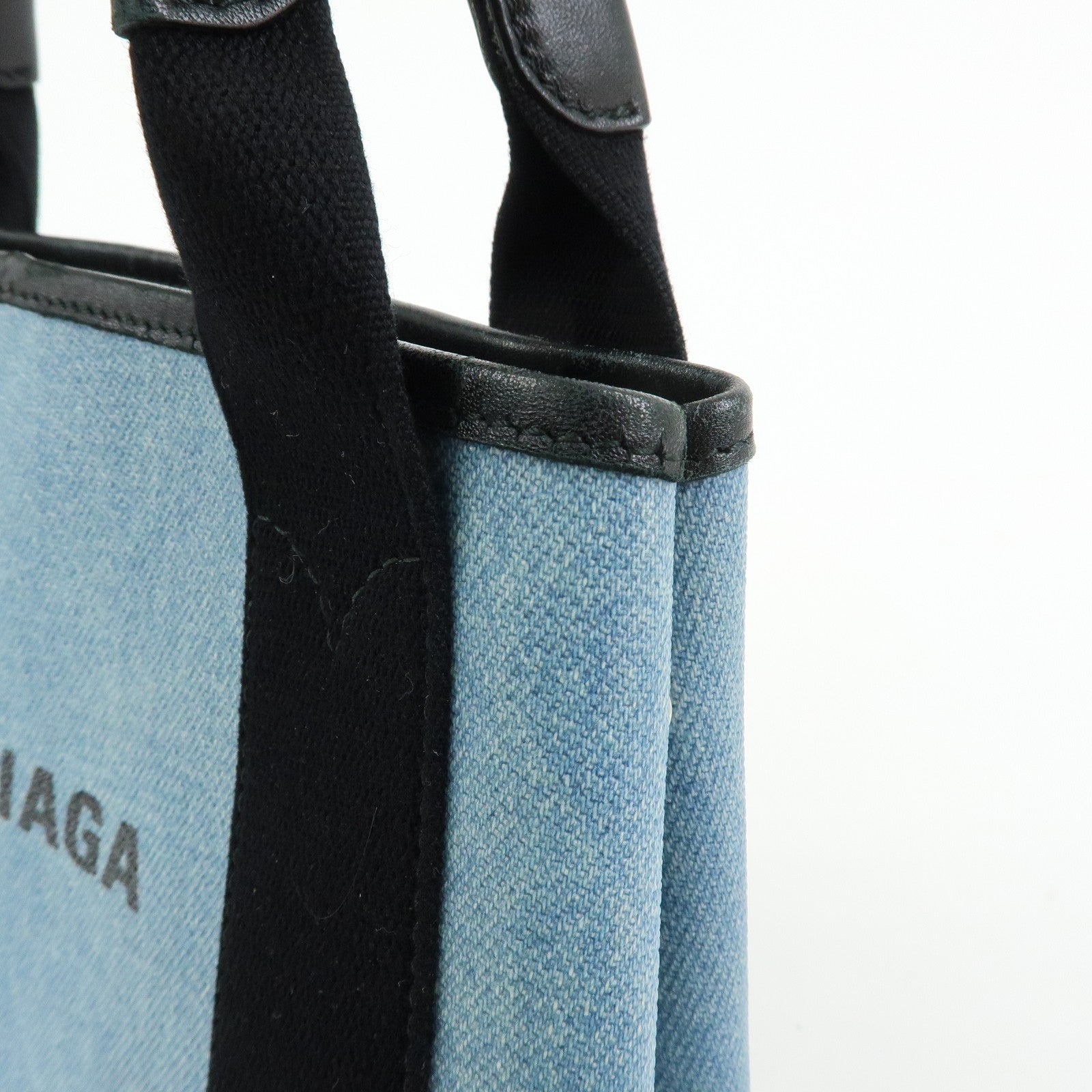 BALENCIAGA Navy Cabas XS 2WAY Bag 390346