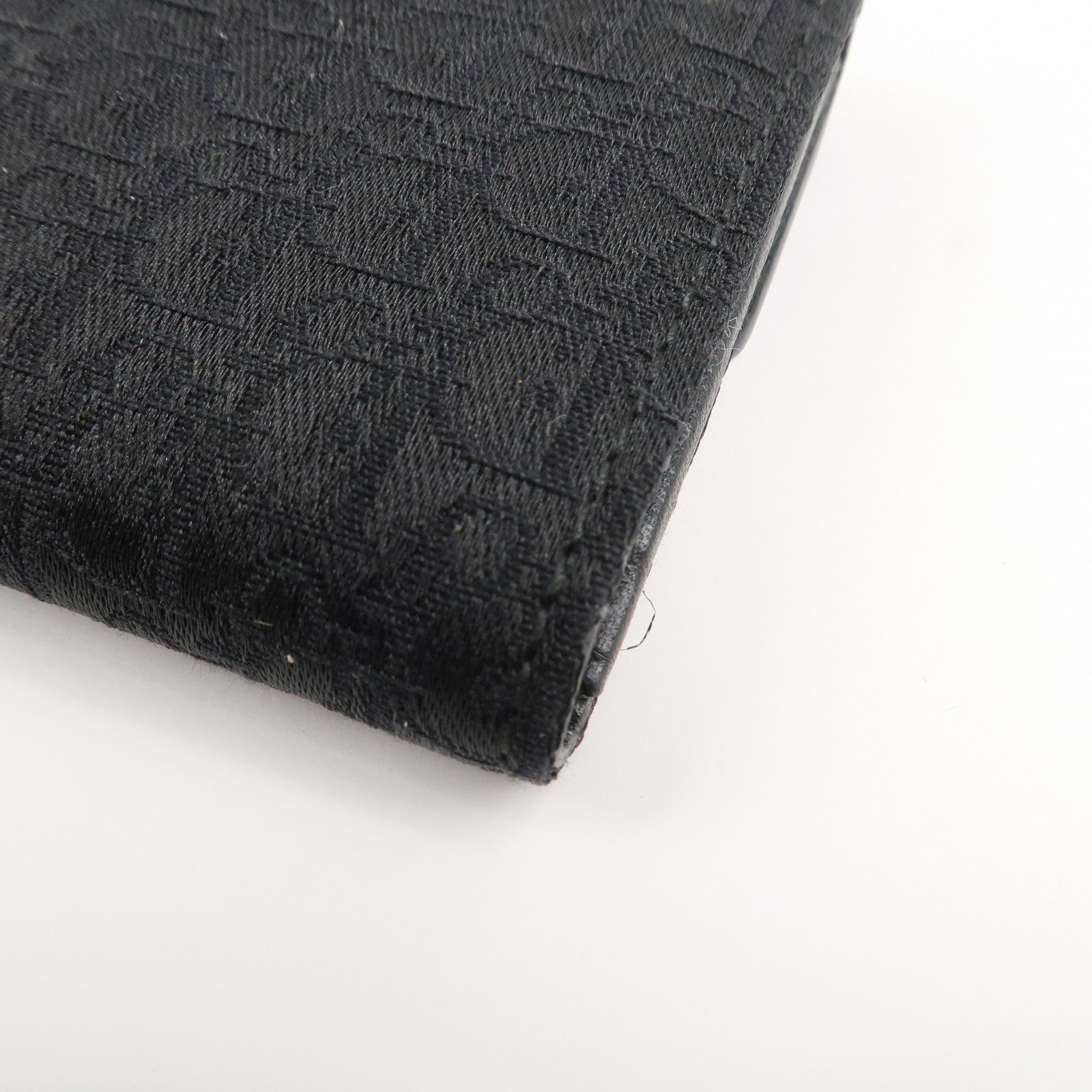 Christian Dior Trotter Canvas Leather Long Wallet Black