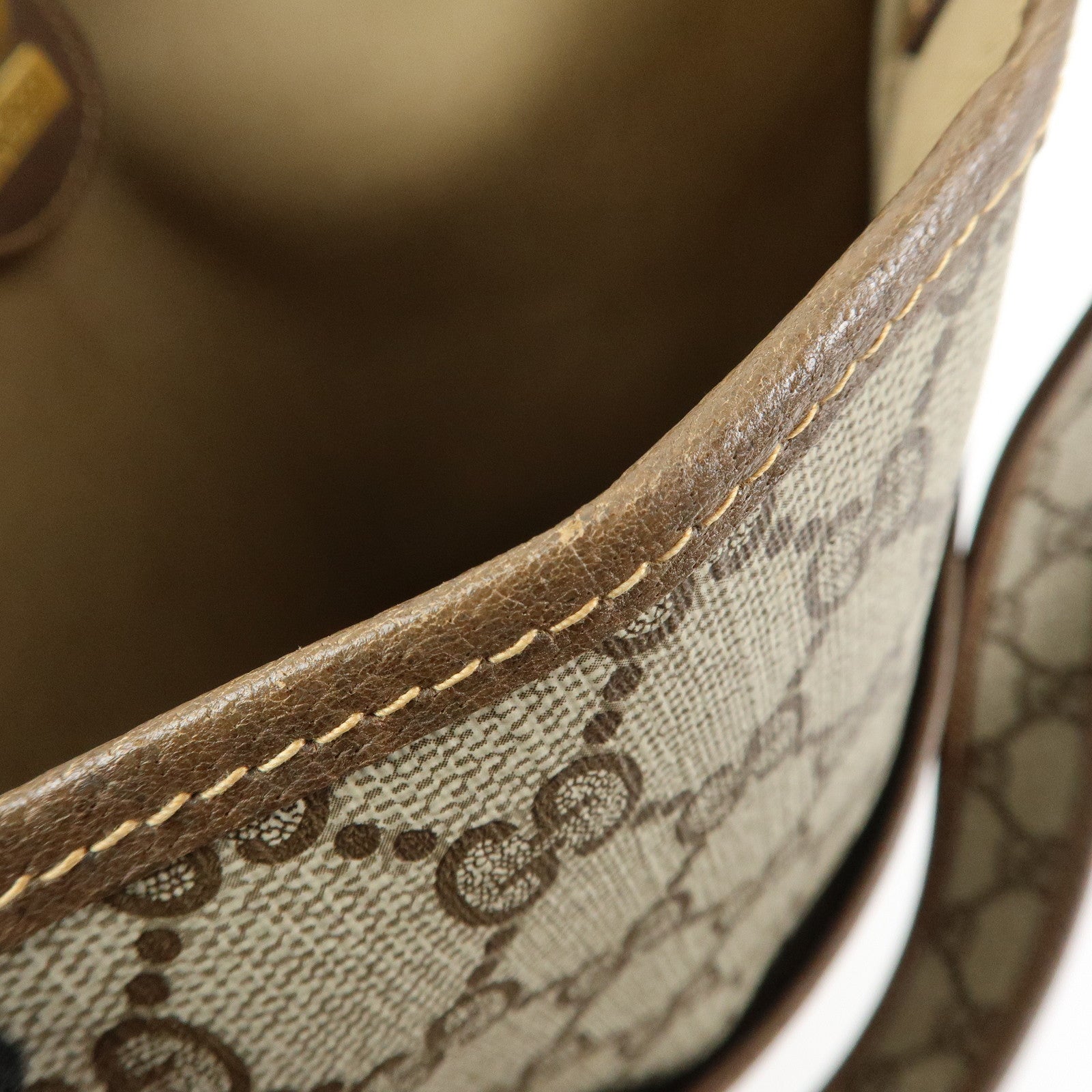 GUCCI GG Supreme Tote Bag Shoulder Bag Brown Beige 002・39・0054