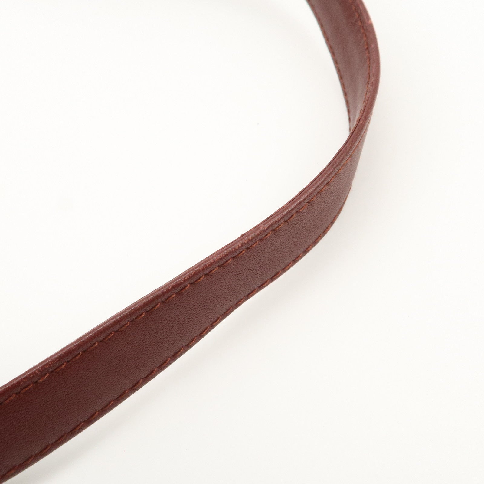 Cartier Must de Cartier Calf Leather Shoulder Bag Burgundy
