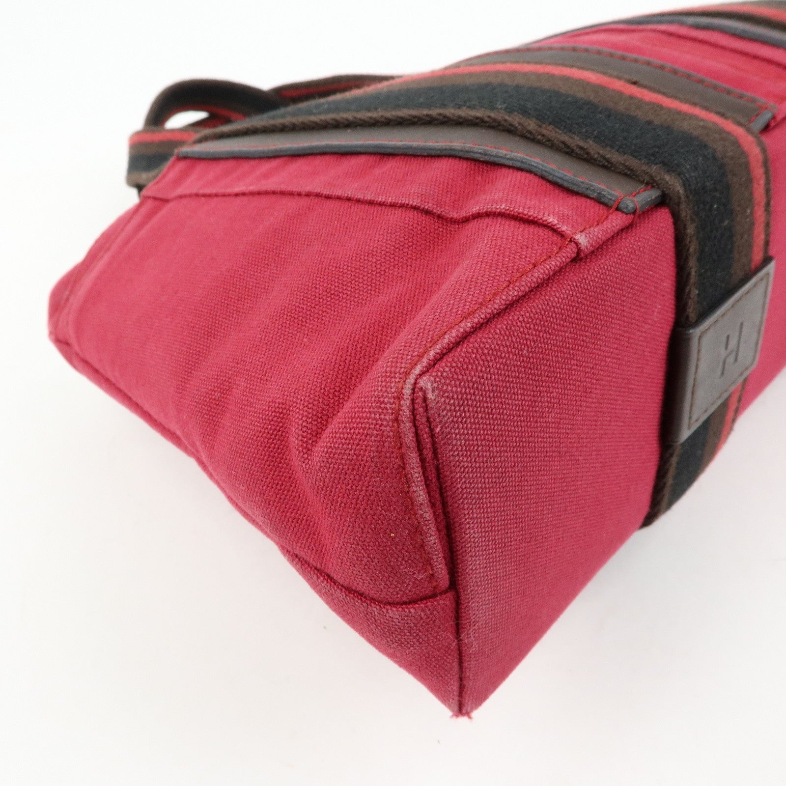 HERMES Troca Horizontal PM Canvas Tote Bag Hand Bag Pink