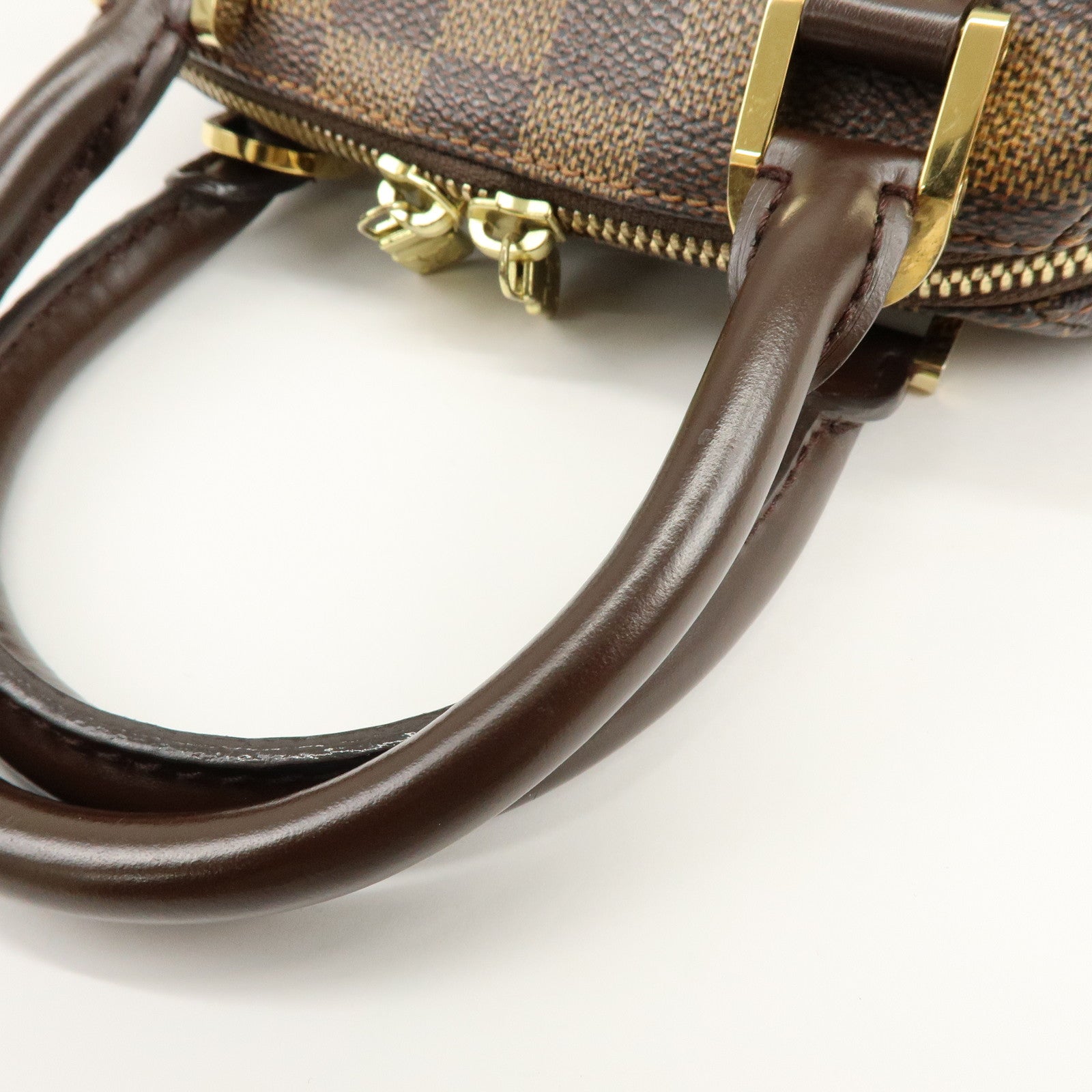 Louis Vuitton Damier Ebene Rivera Mini Hand Bag Brown N41436