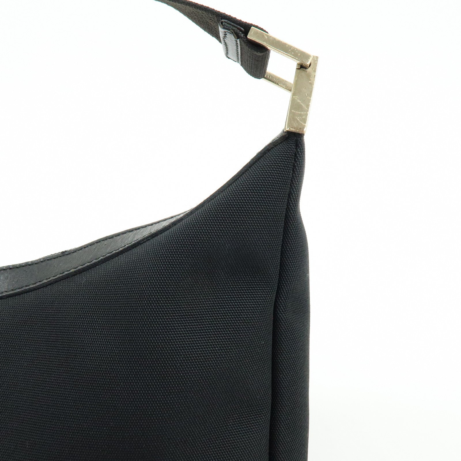 GUCCI Canvas Leather Shoulder Bag Crossbody Bag Black 019・0433