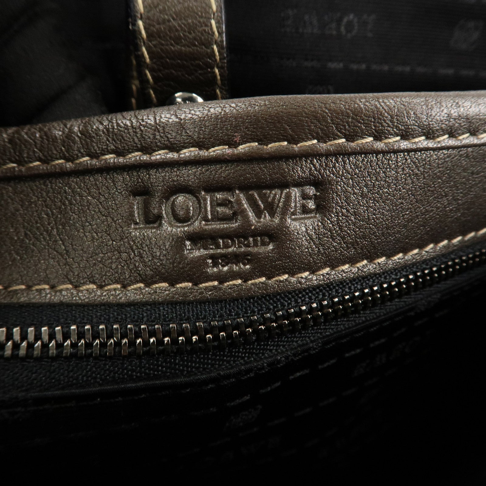 LOEWE Heritage Leather Shoulder Bag Crossbody Bag Bronze