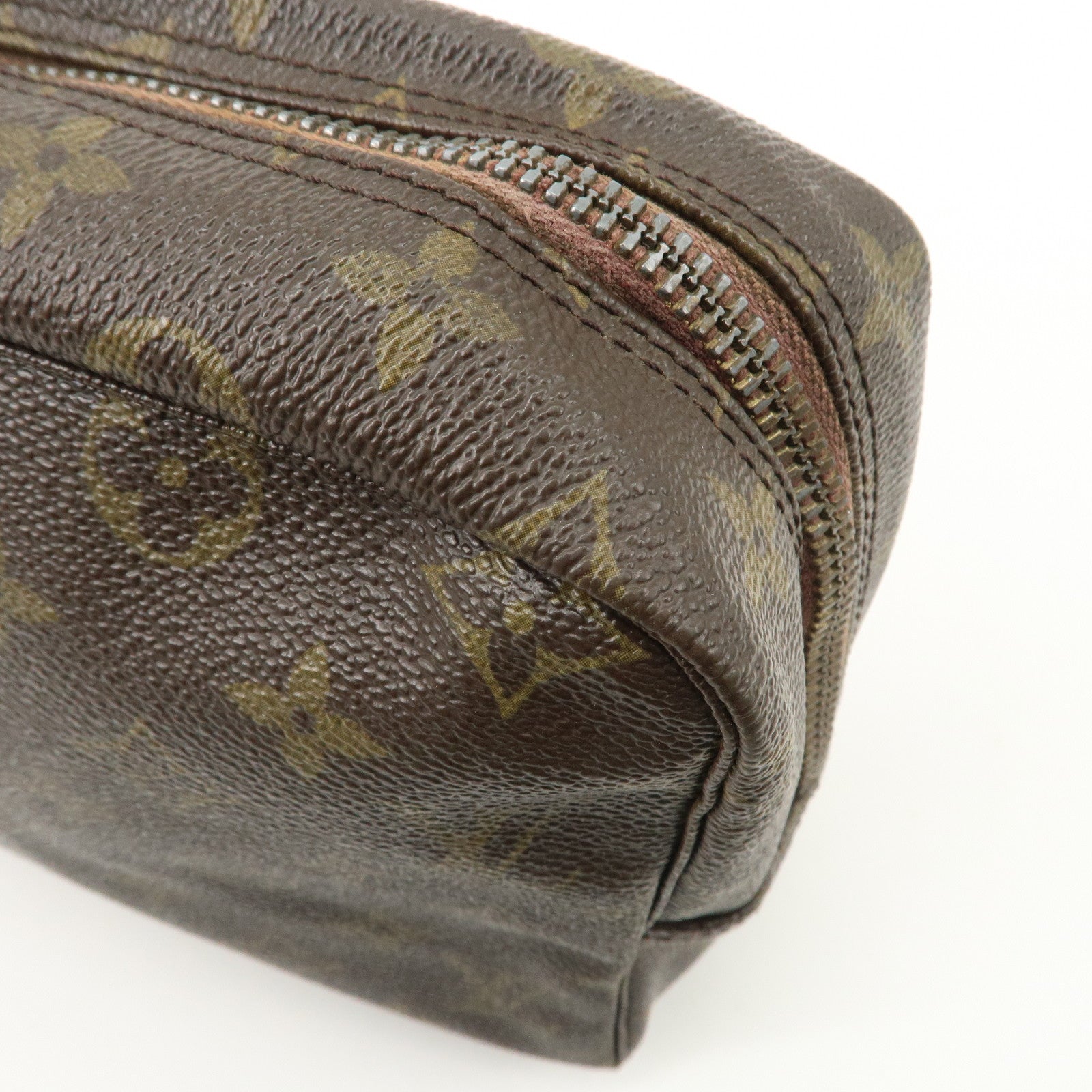 Louis Vuitton Monogram Trousse Toilette 28 Pouch Brown M47522 Used