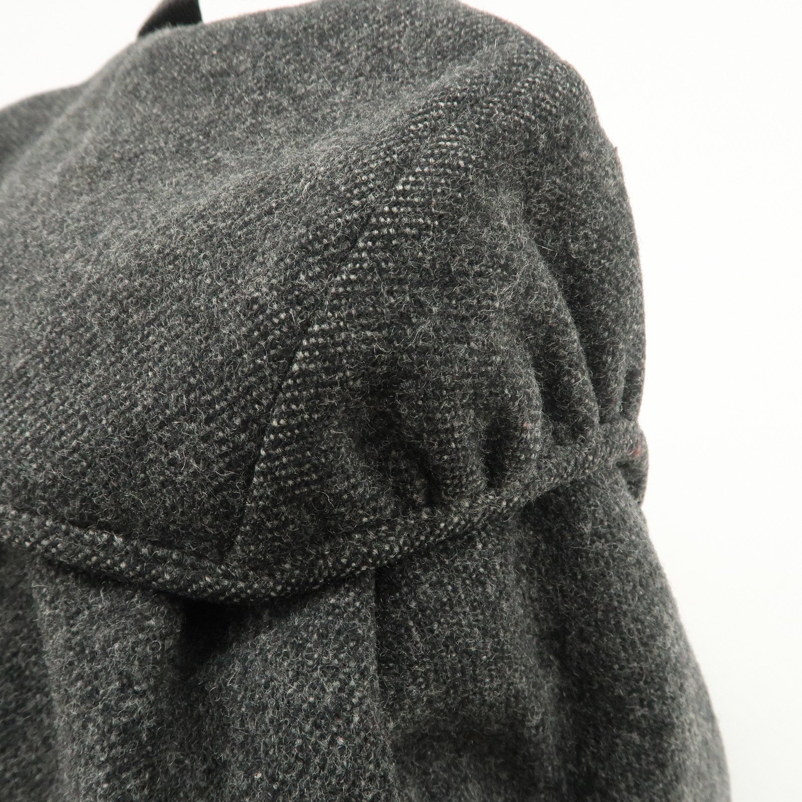 PRADA Triangle Logo Wool Mini Backpack Racksuck Gray V203