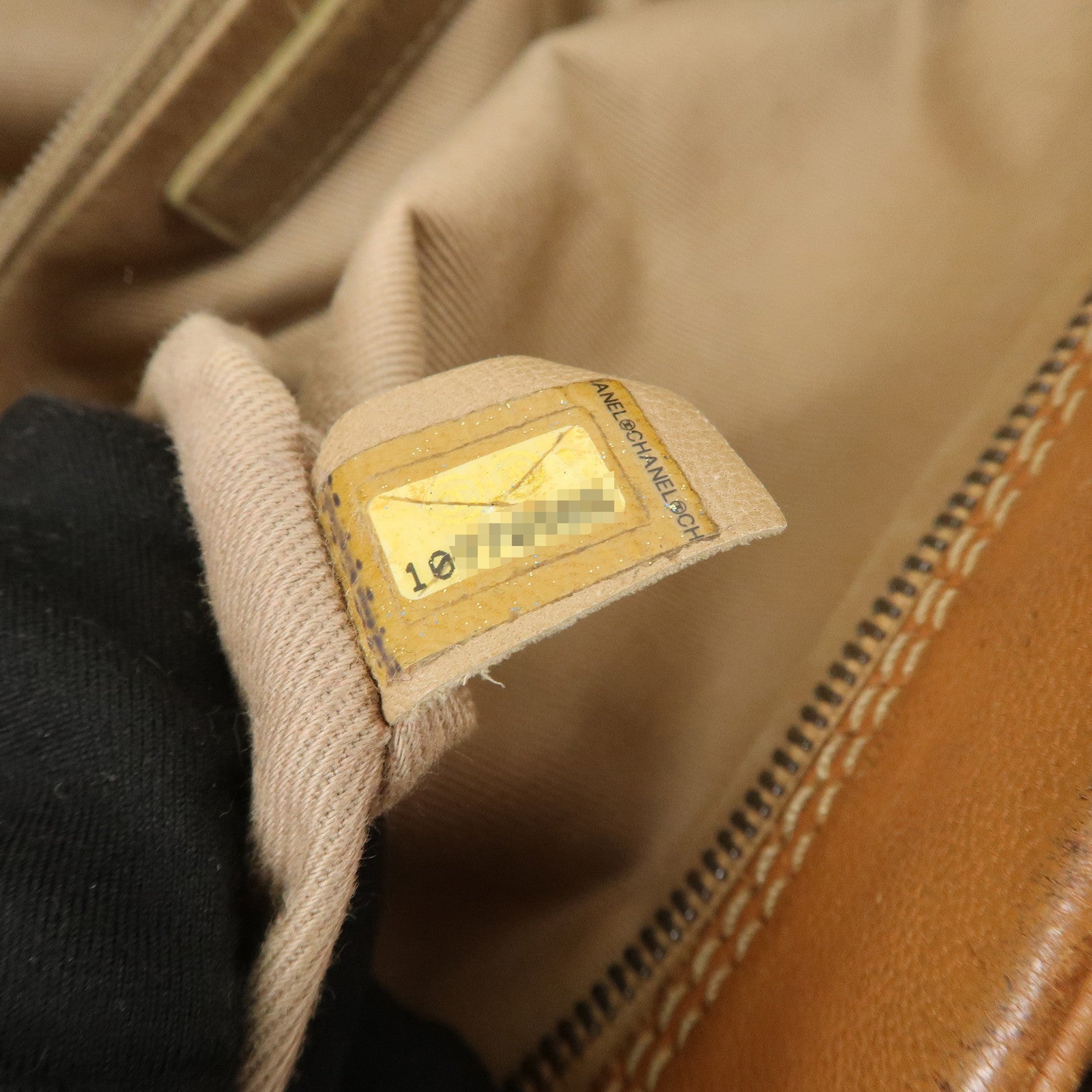 CHANEL COCO Mark Calf Leather Chain Shoulder Bag Hand Bag Brown