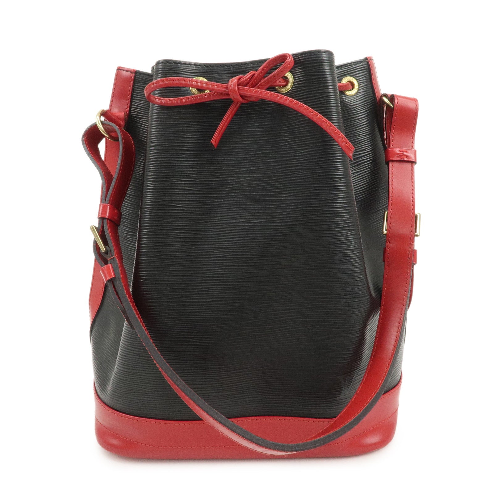 Louis Vuitton Epi Noe Shoulder Bag Noir Castilian Red M44017