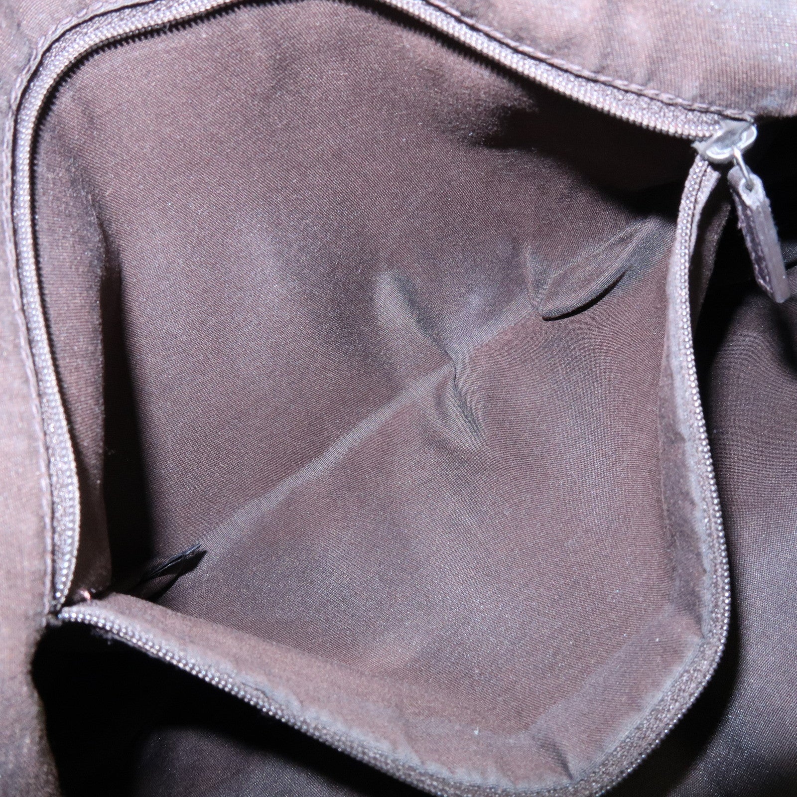 GUCCI Abbey GG Canvas Leather Tote Bag Hand Bag Brown 268639