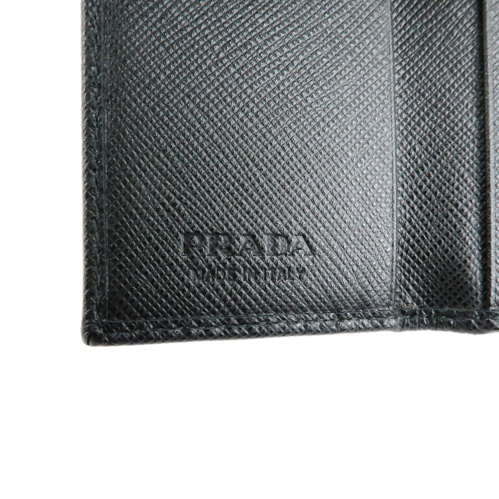 PRADA Nylon Leather 6 Ring Key Case Green Black 1PG222