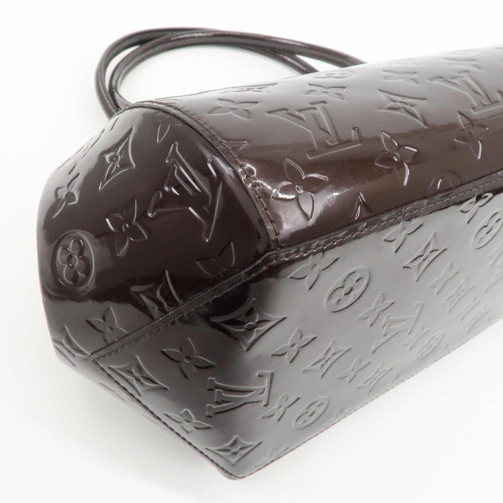 Louis Vuitton Monogram Vernis Sherwood PM Hand Bag Amarante M91493