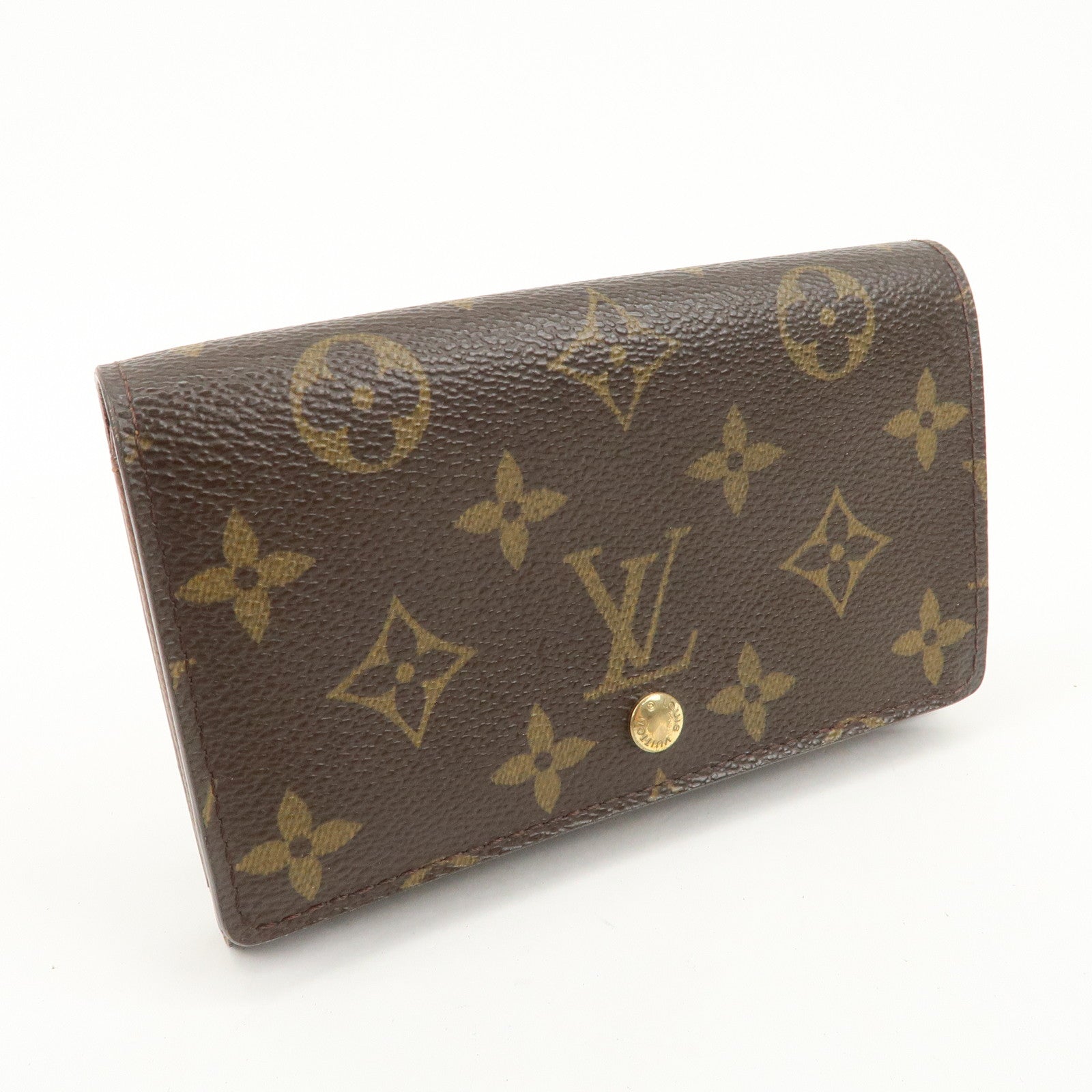 Louis Vuitton Monogram Porte Monnaie Billets Tresor Wallet M6173 Used